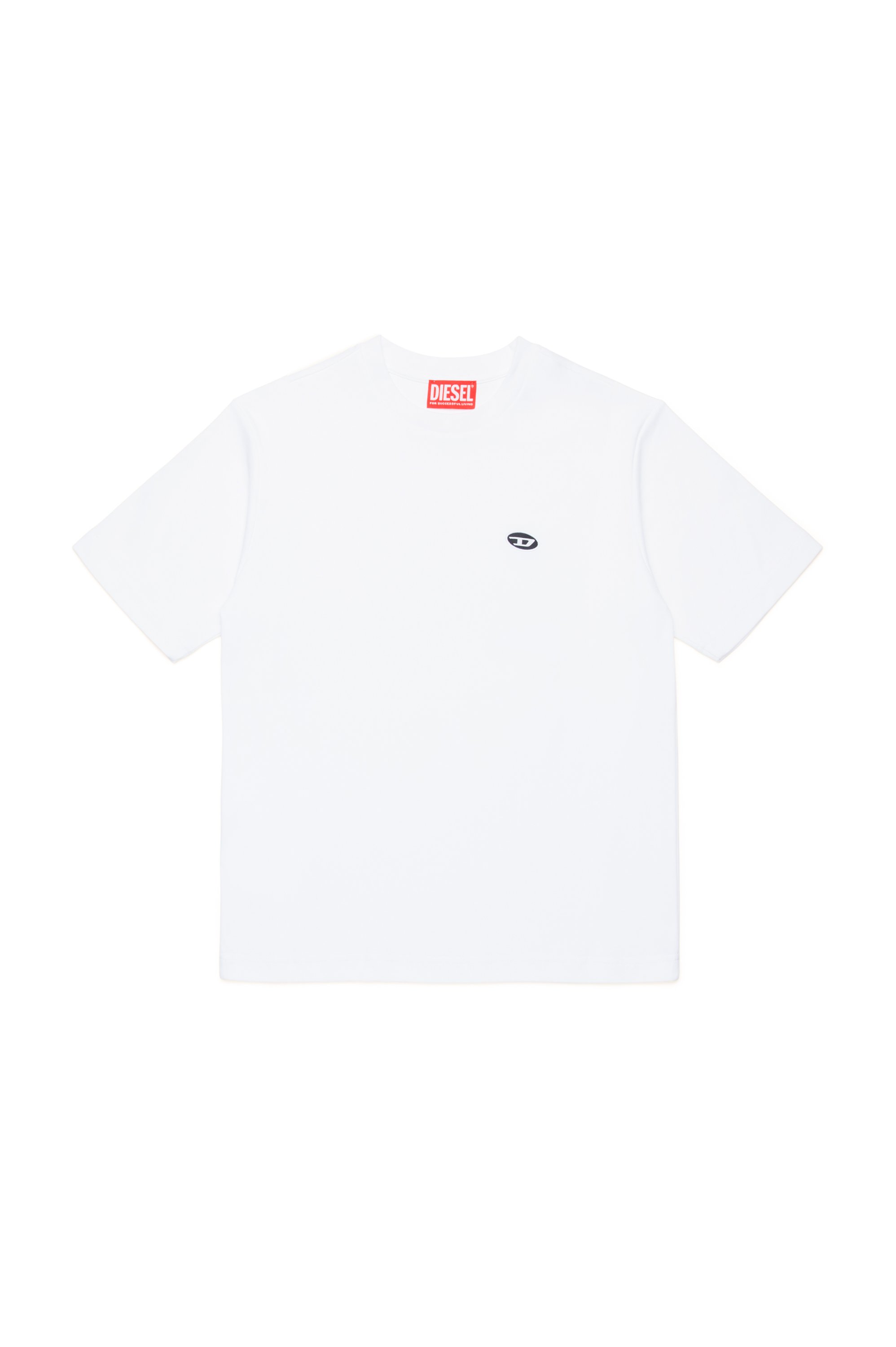 Diesel - TJUSTDOVALPJ OVER, Man's T-shirt in organic cotton in White - 1