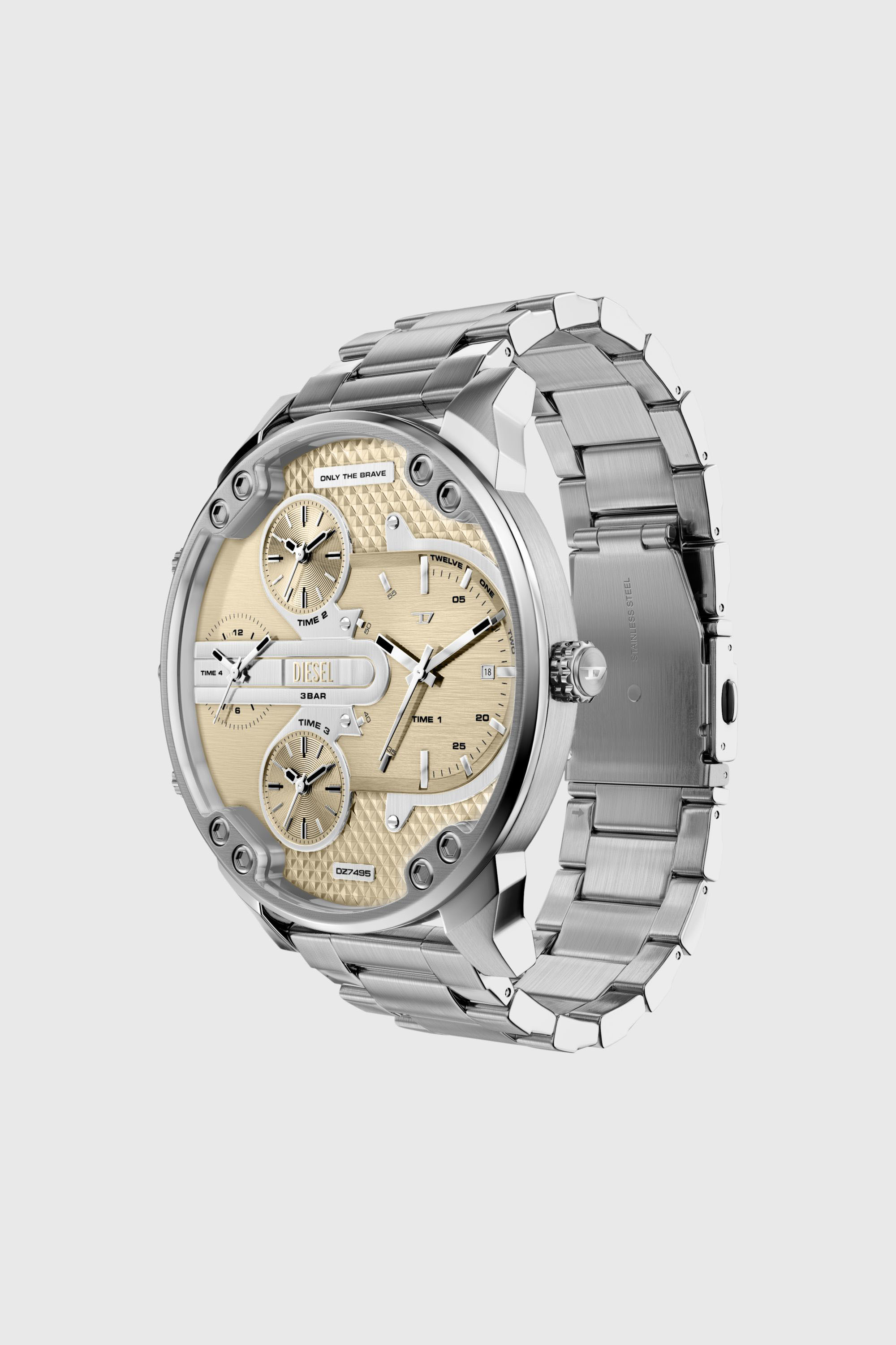 Diesel - DZ7495 WATCH, Man's Mr. Daddy Slim Stainless Steel Watch in Silver - 7