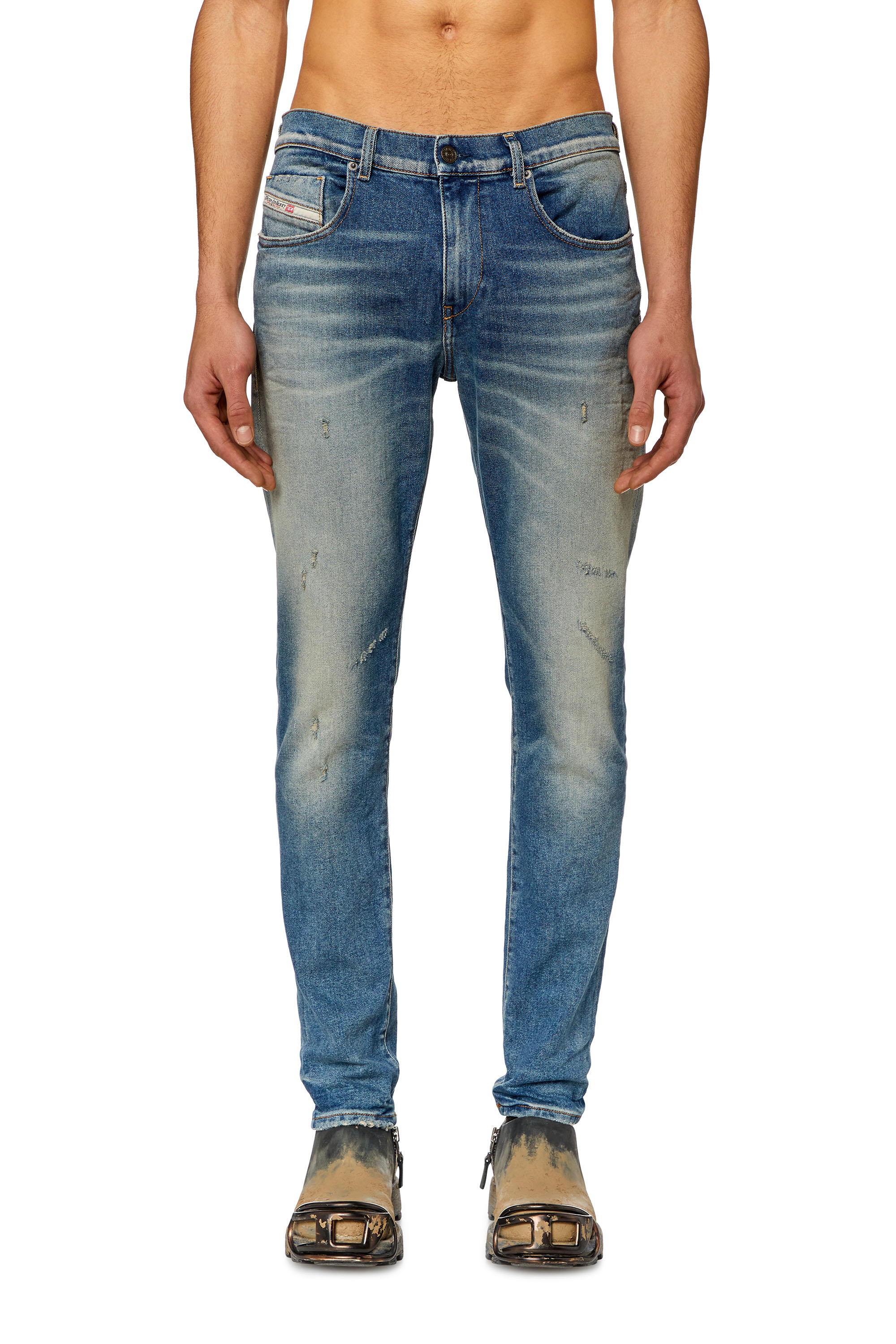 Diesel - Slim Jeans 2019 D-Strukt 09H55, Light Blue - Image 2