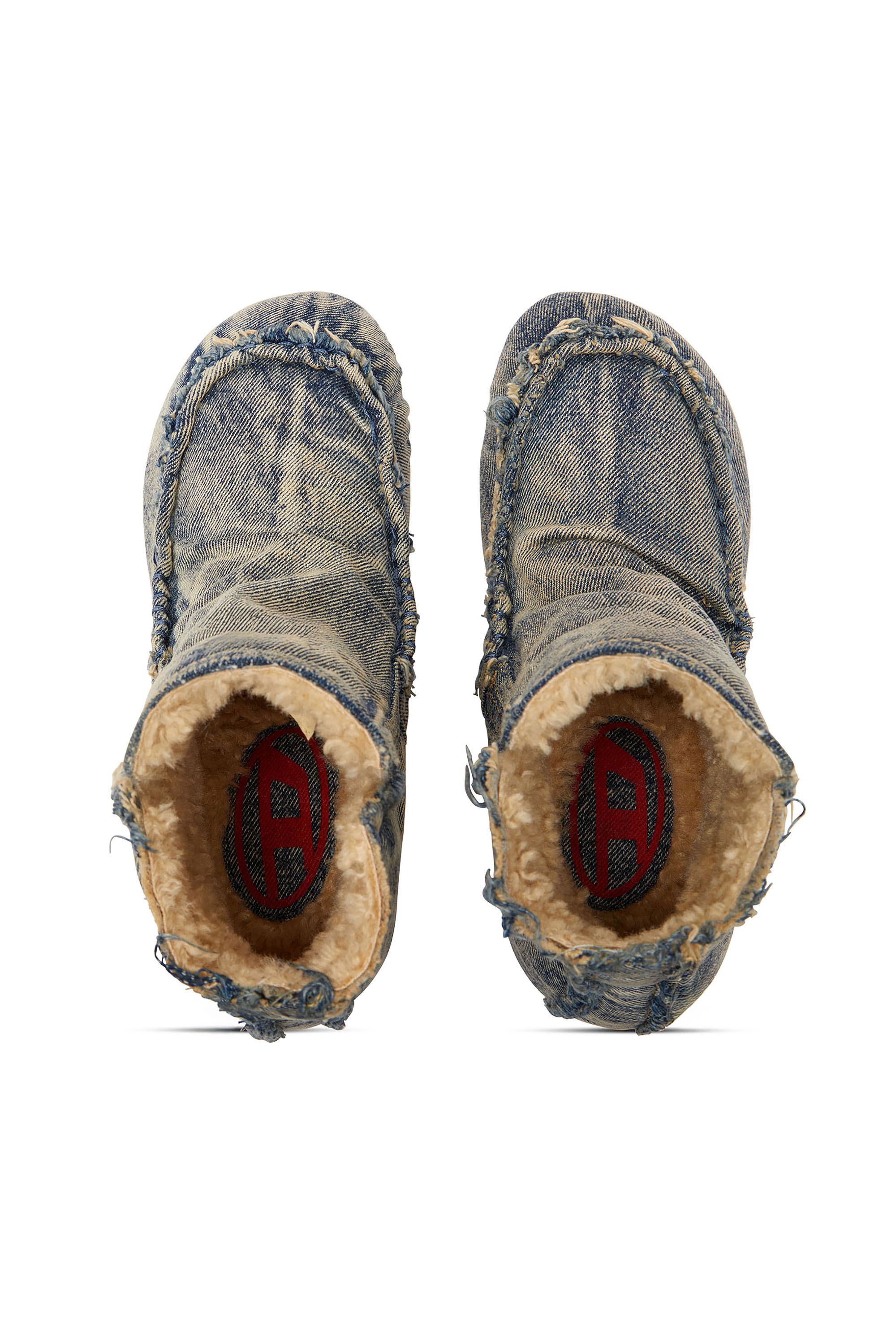 Diesel - D-WOODSTOCK HEEL AB, Woman's D-Woodstock - Denim boots with heel in Blue - 4