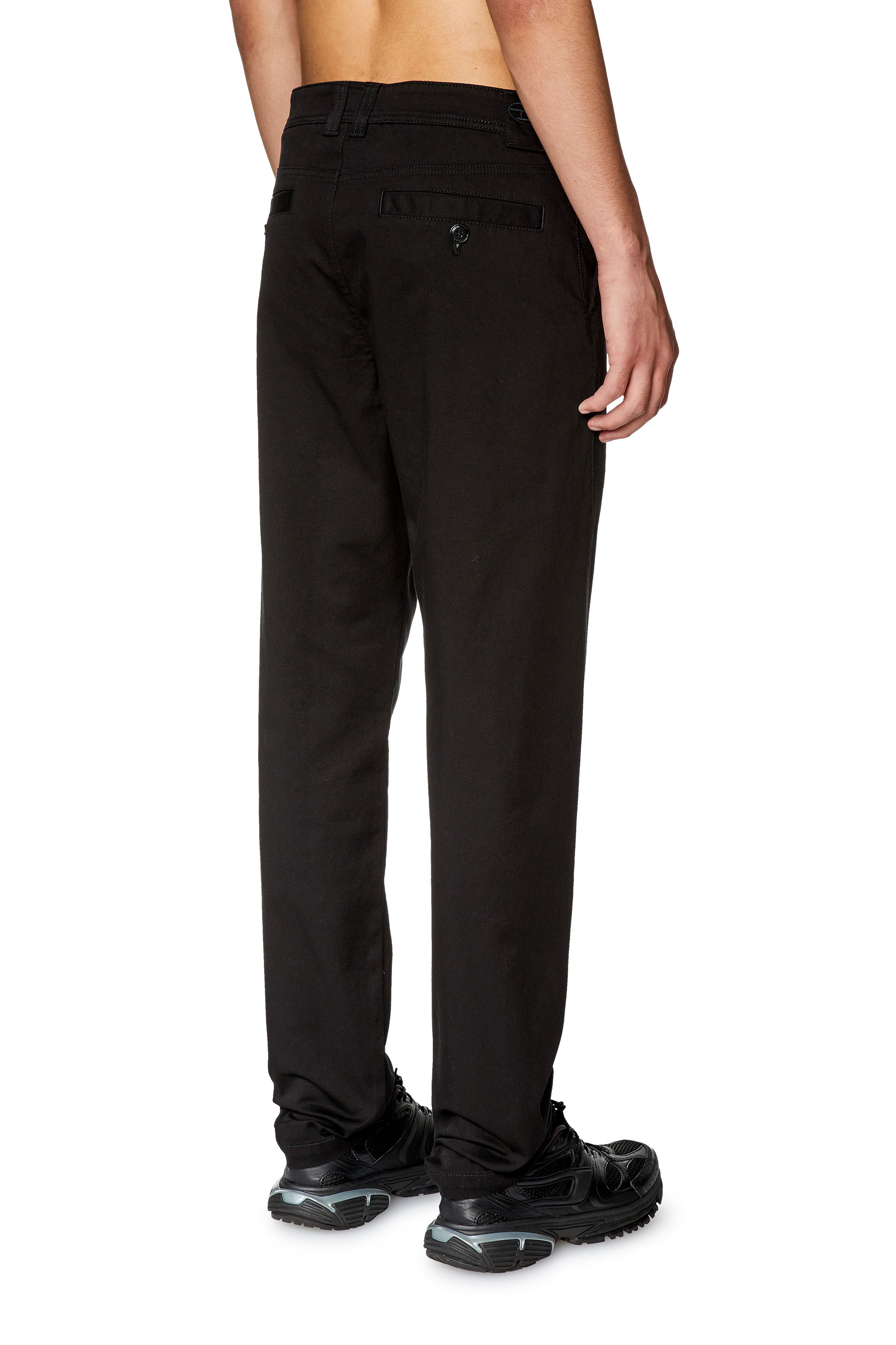 Diesel - P-DEAN, Man's Chino pants in cotton gabardine in Black - 4