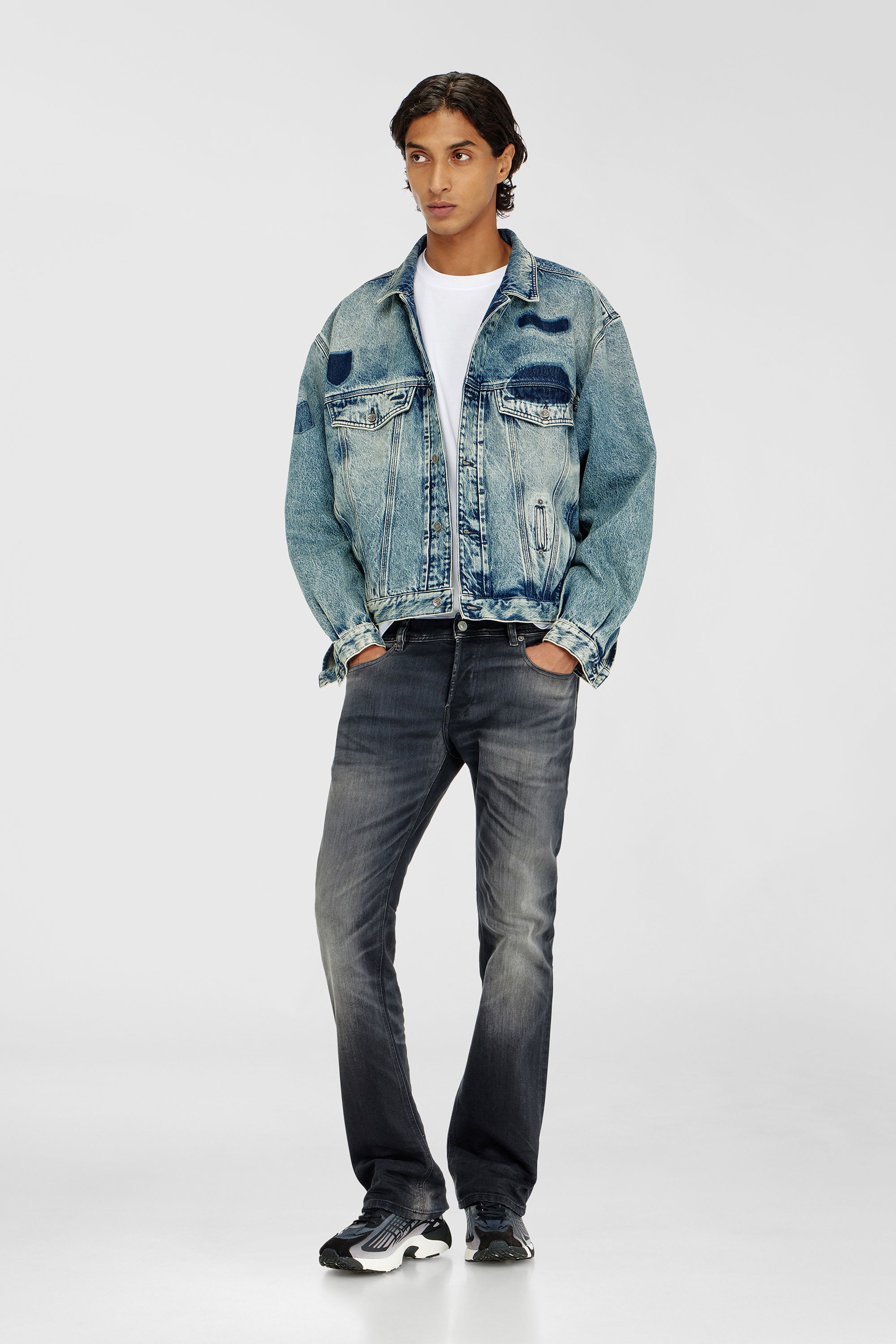Diesel - Man's Bootcut Jeans 2007 Zatiny 09P38, Black/Dark grey - 2