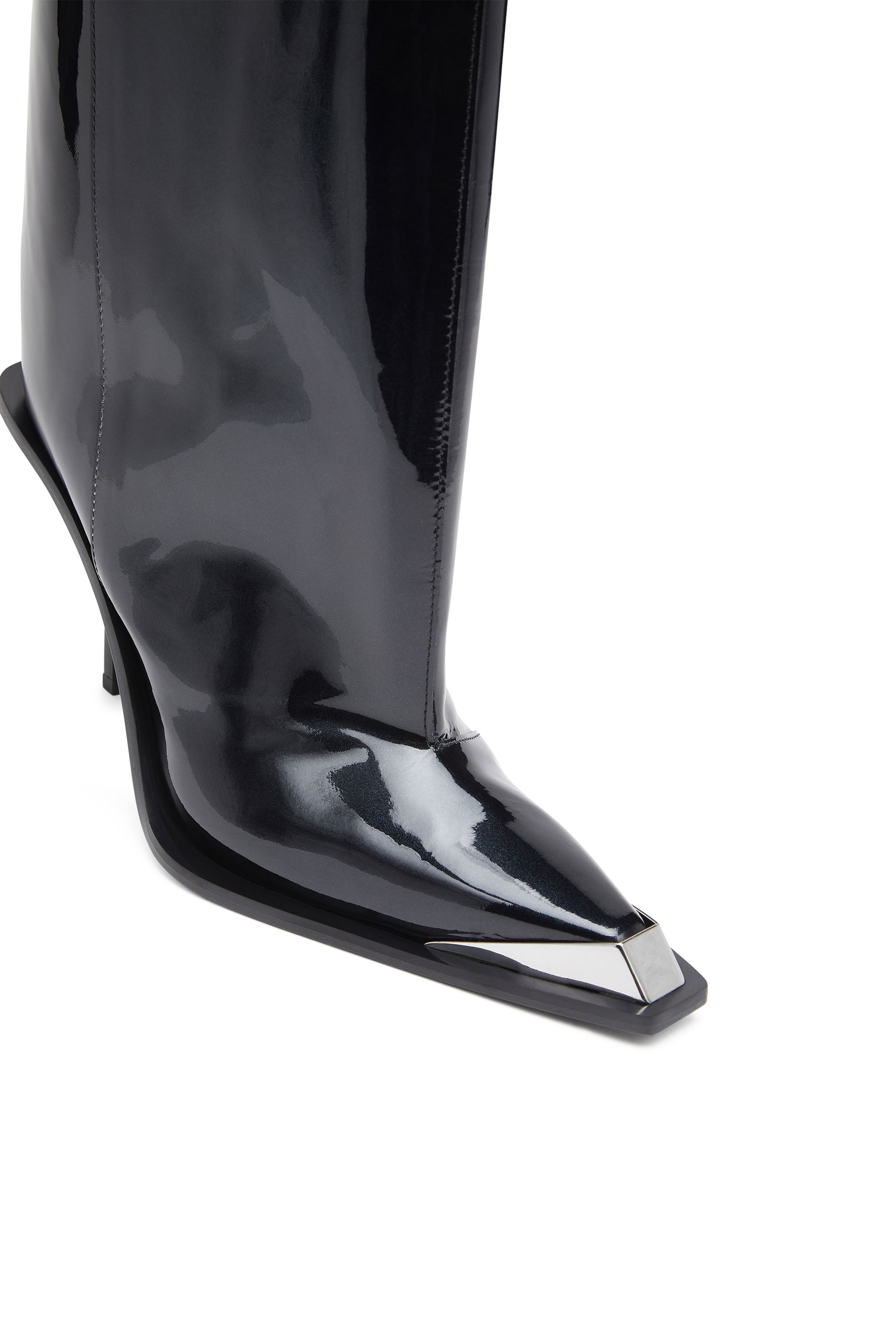 Diesel - D-TONA WB, Woman's D-Tona-Knee-high boots in patent leather in Black - 6