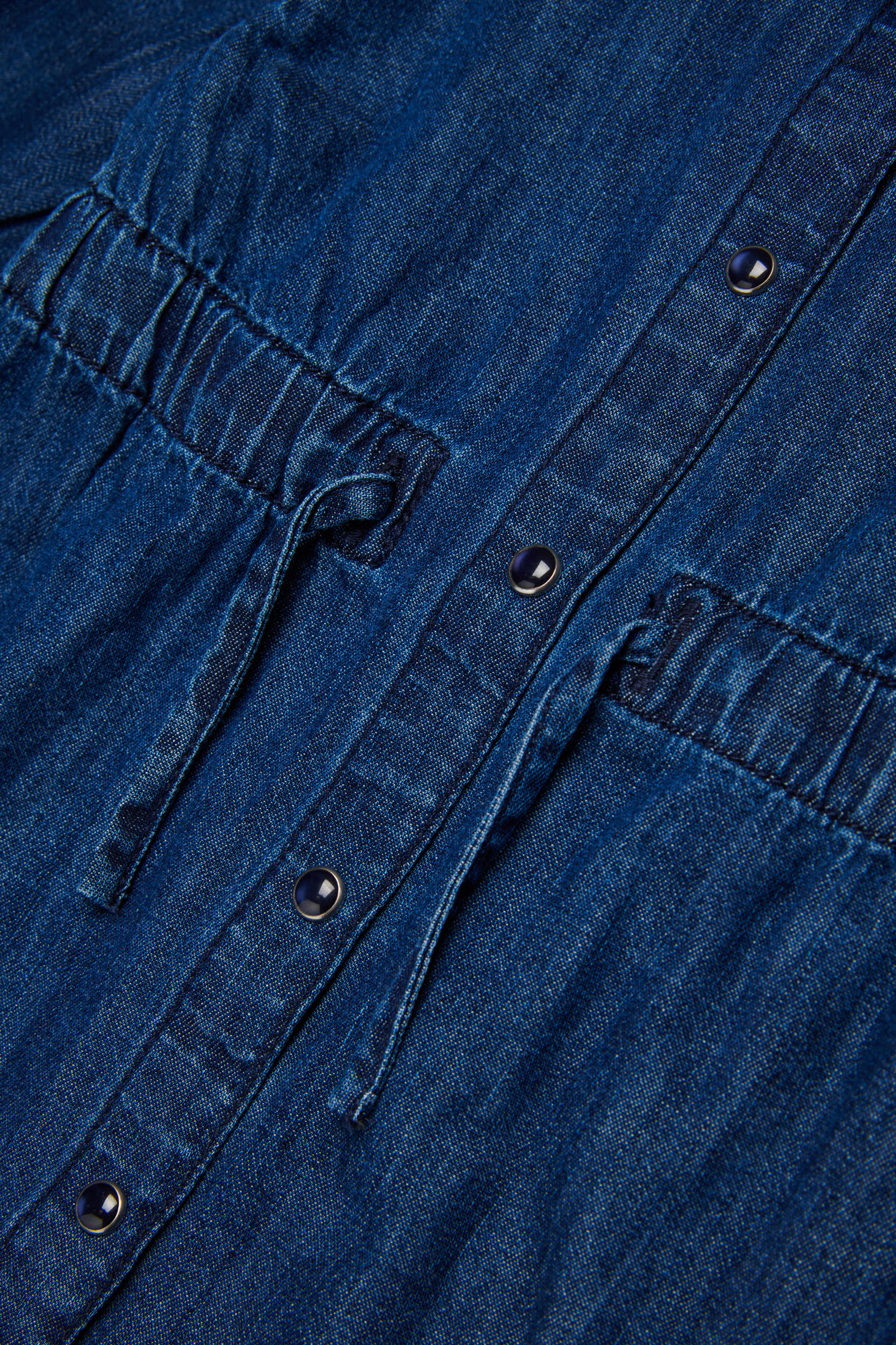 Diesel - DEMYB, Woman's Cotton dress with buttons in Dark Blue - 4