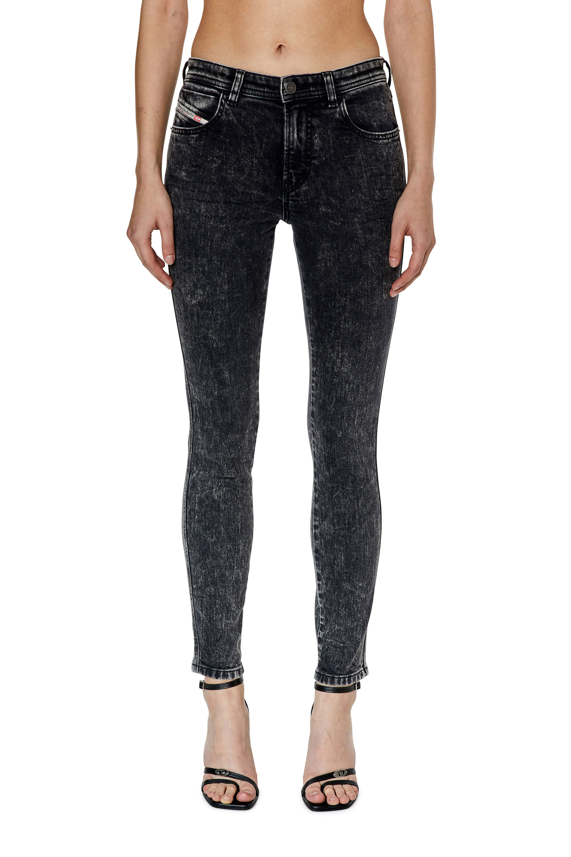 Diesel - 2015 Babhila 0ENAN Skinny Jeans, Black/Dark grey - Image 1