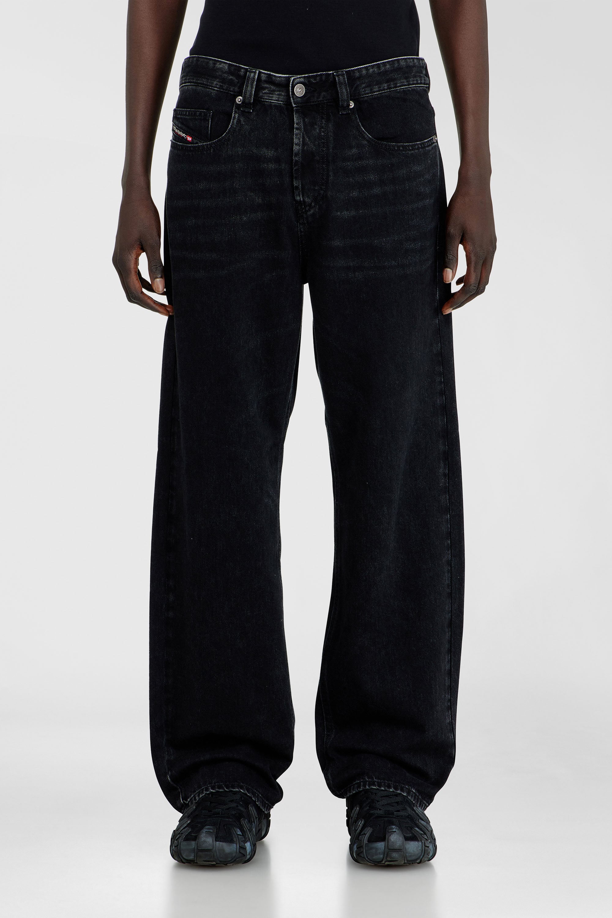 Diesel - Man's Relaxed Jeans 2001 D-Macro 09P09, Black/Dark grey - 1