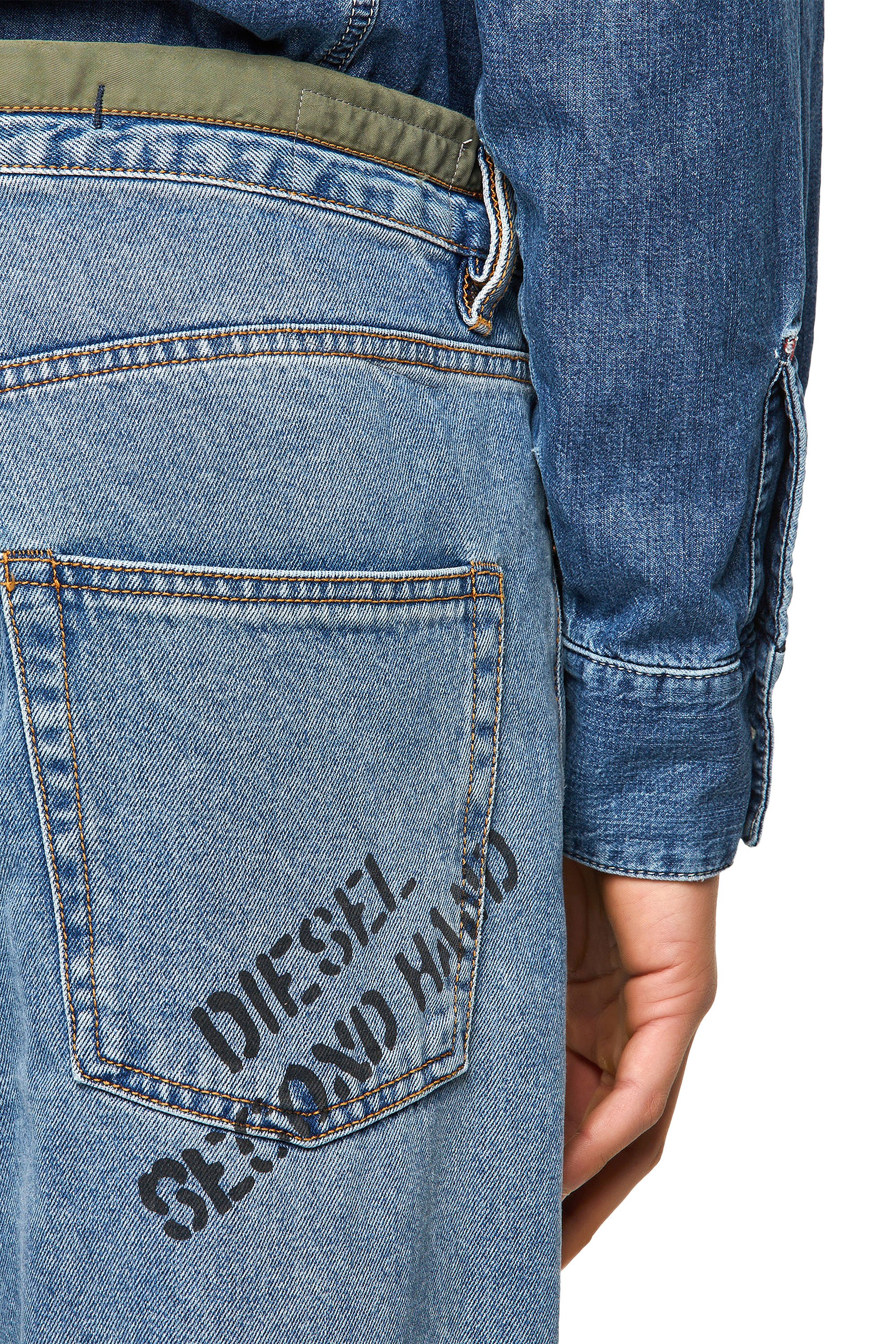 Diesel - DxD-P2 0CBBI Straight Jeans, Light Blue - Image 3