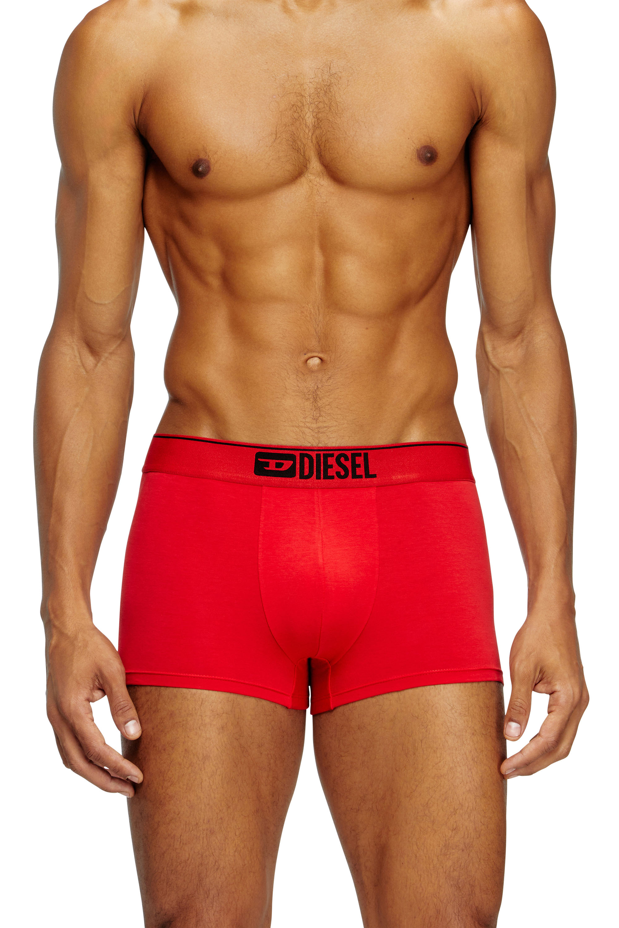 Diesel - UMBX-DAMIENTHREEPACK, Man's Three-pack of plain boxer in Red/Black - 2