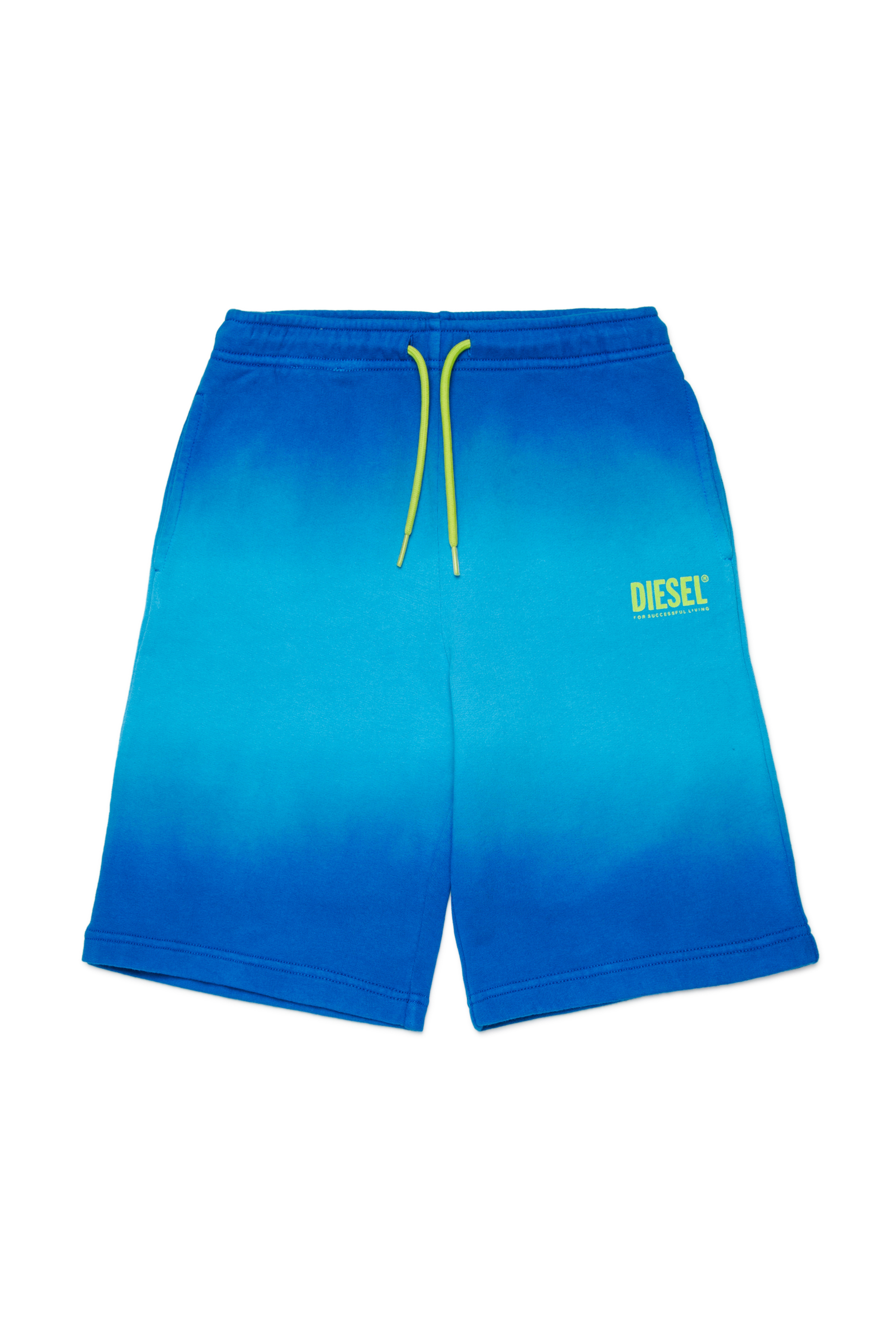 Diesel - PSHADE, Man's Cotton shorts with gradient wash in Blue - 1