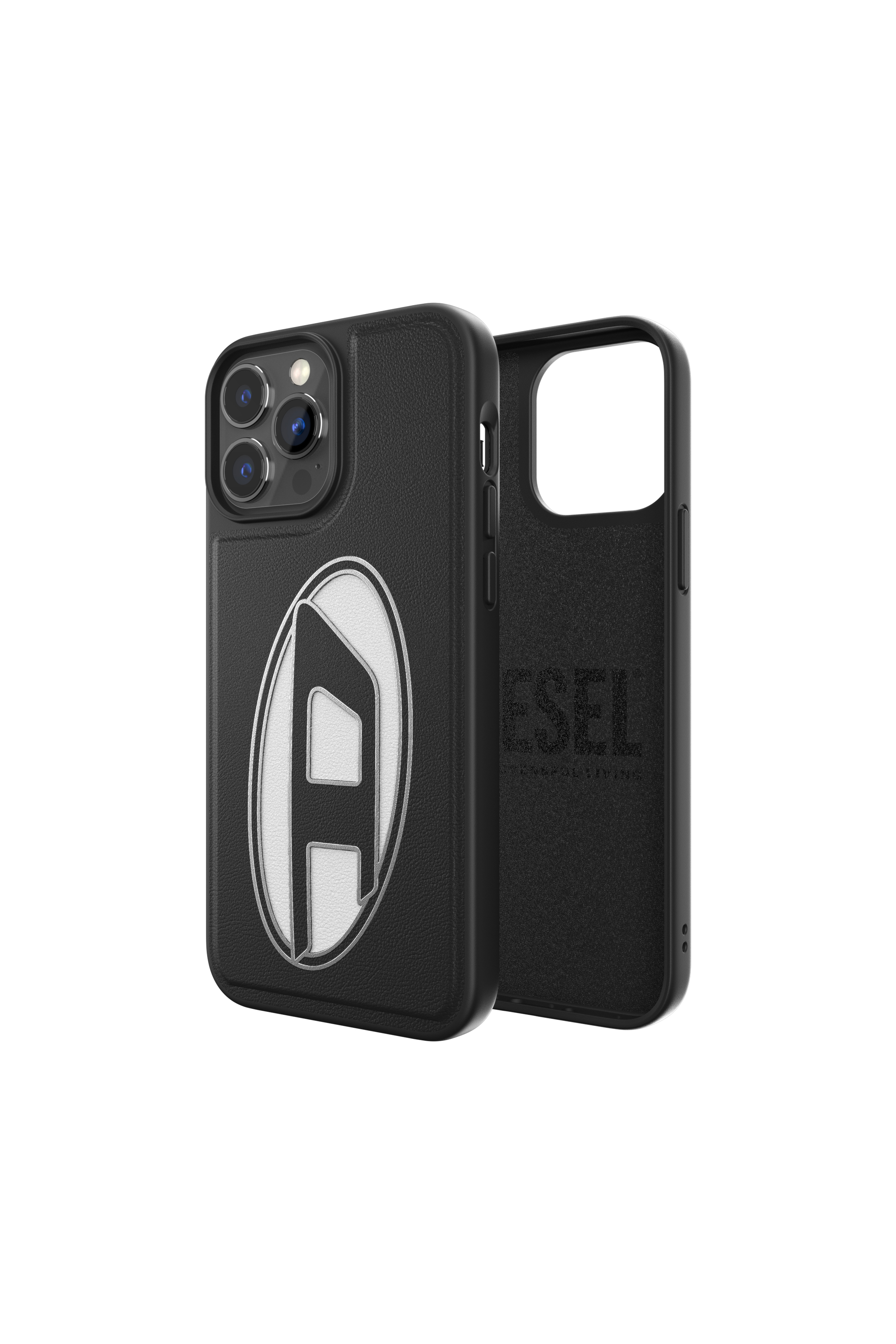Diesel - 48873 STANDARD CASE, Unisex's Moulded Case Premium Primary D for iPhone 13 Pro Max in Black - 1