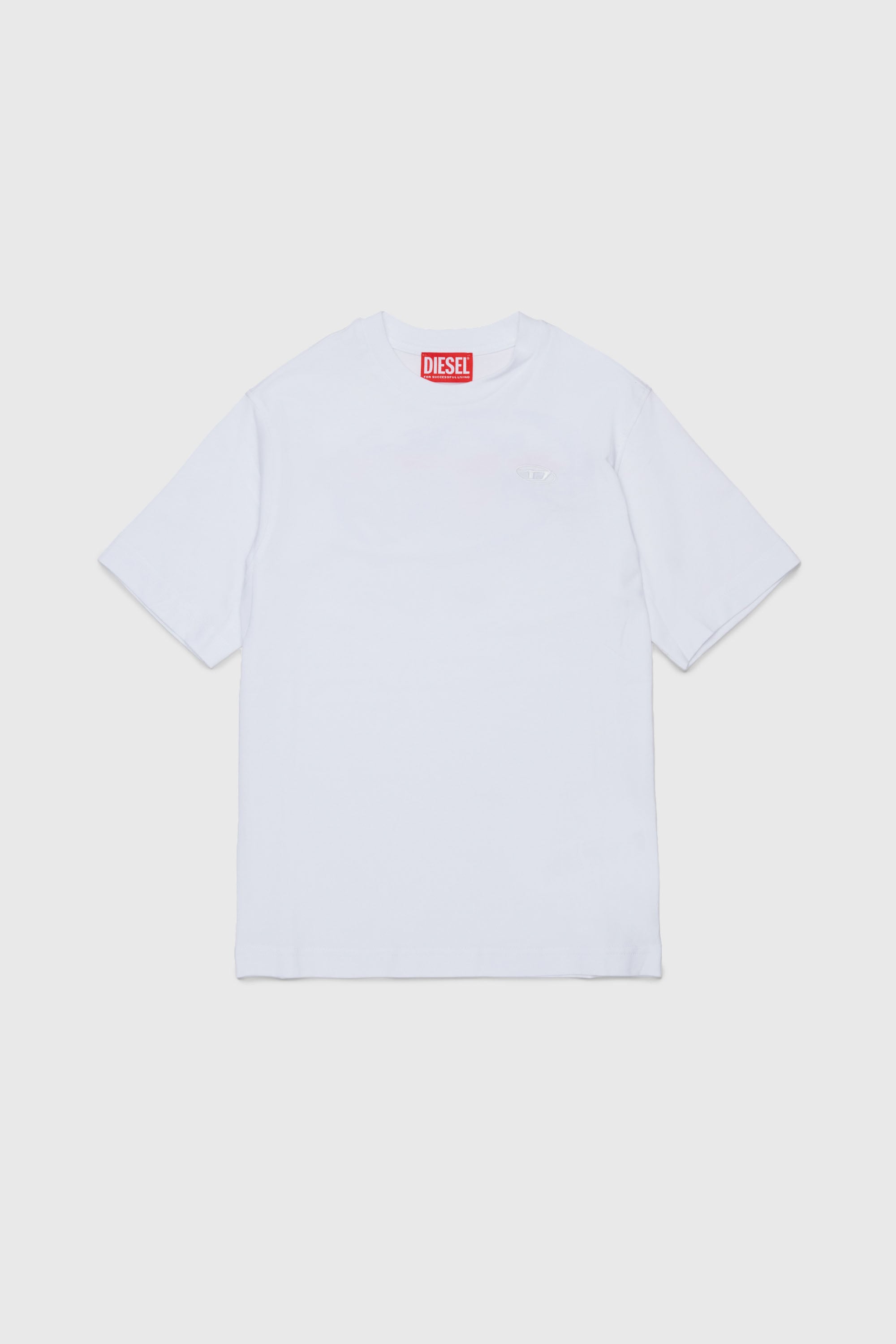 T-shirt with Oval D embroidery and flock print