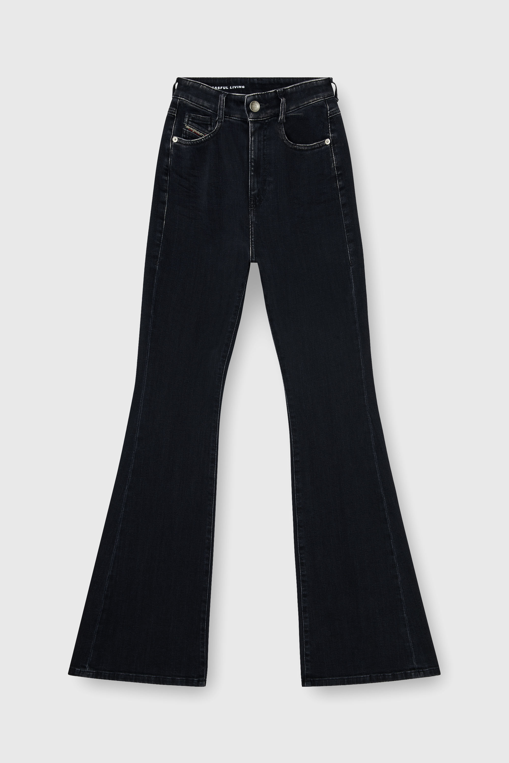Diesel - Woman's Bootcut Jeans 1973 D-Partt 09P75, Black/Dark grey - 2