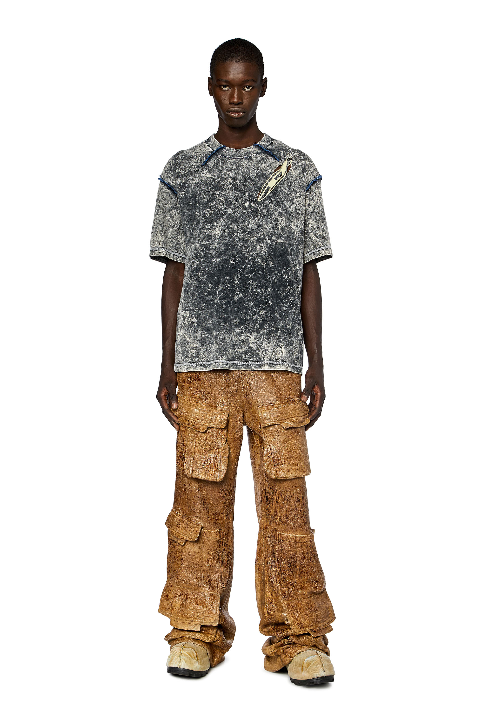 Diesel - T-WASHVOLKK, Black - Image 4