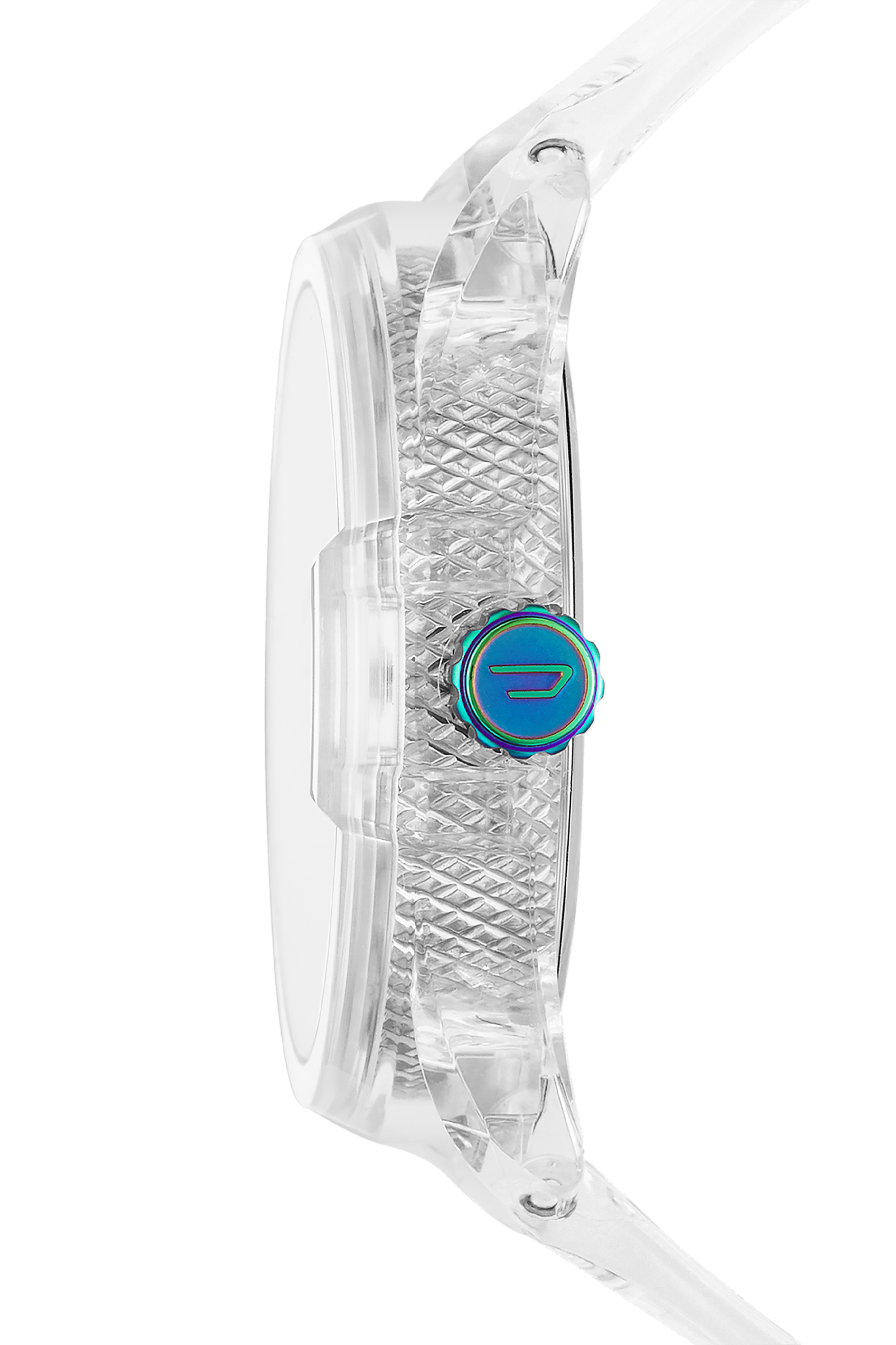 Diesel - DZ1926, Unisex's MS9 three-hand clear polyurethane watch in White - 3