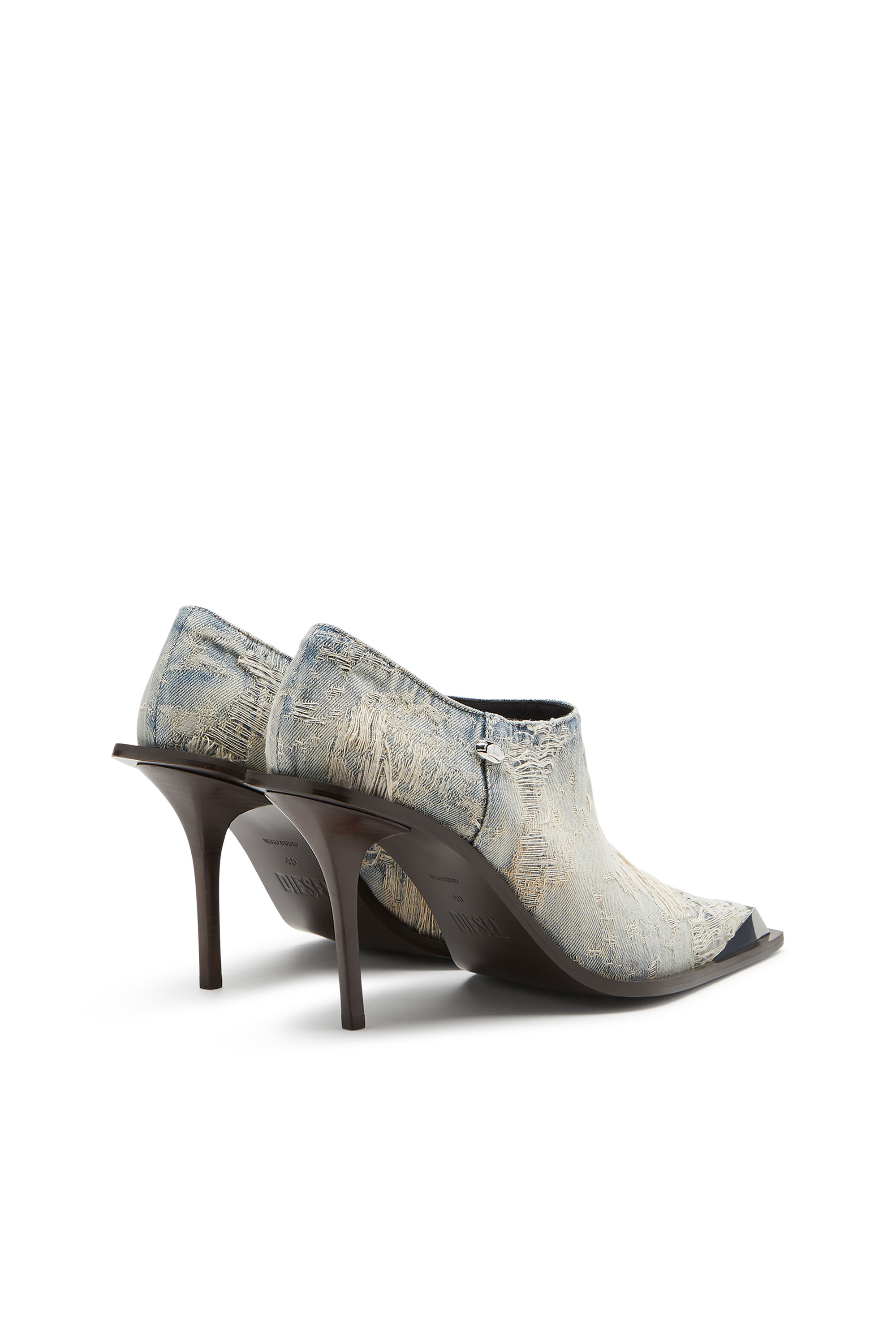 Diesel - D-TONA SC, Woman's D-Tona-Ankle boots in jacquard denim in Light Blue - 4