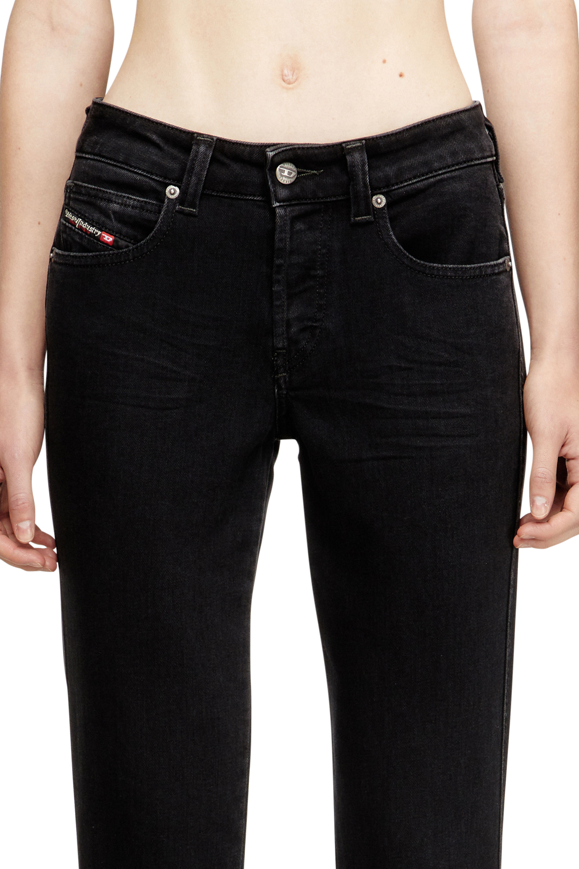 Diesel - Woman's Slim Jeans 1992 D-Jiann 09N89, Black/Dark grey - 4