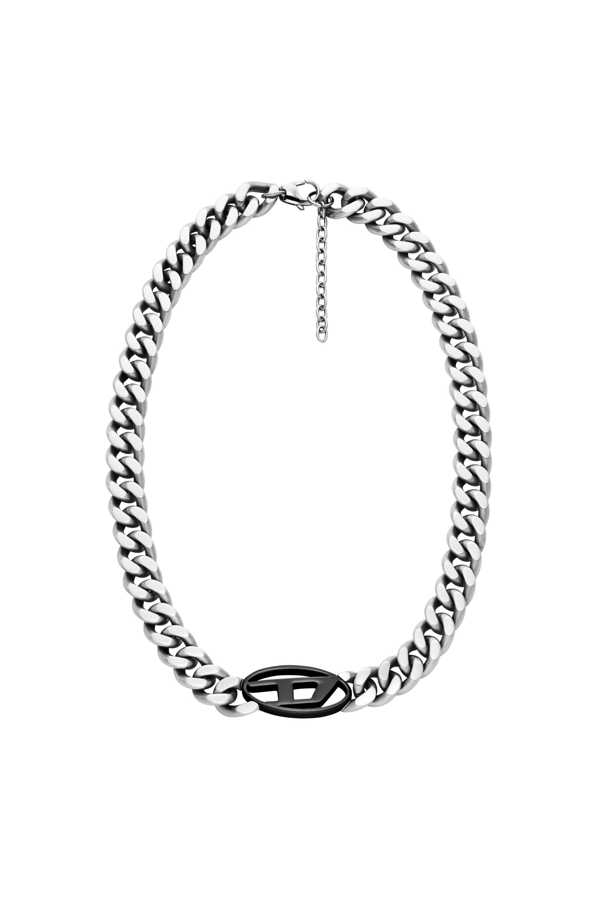 Diesel - DX1635931 JEWELLERY, Unisex's Two-tone stainless steel chain necklace in Silver/Black - 1