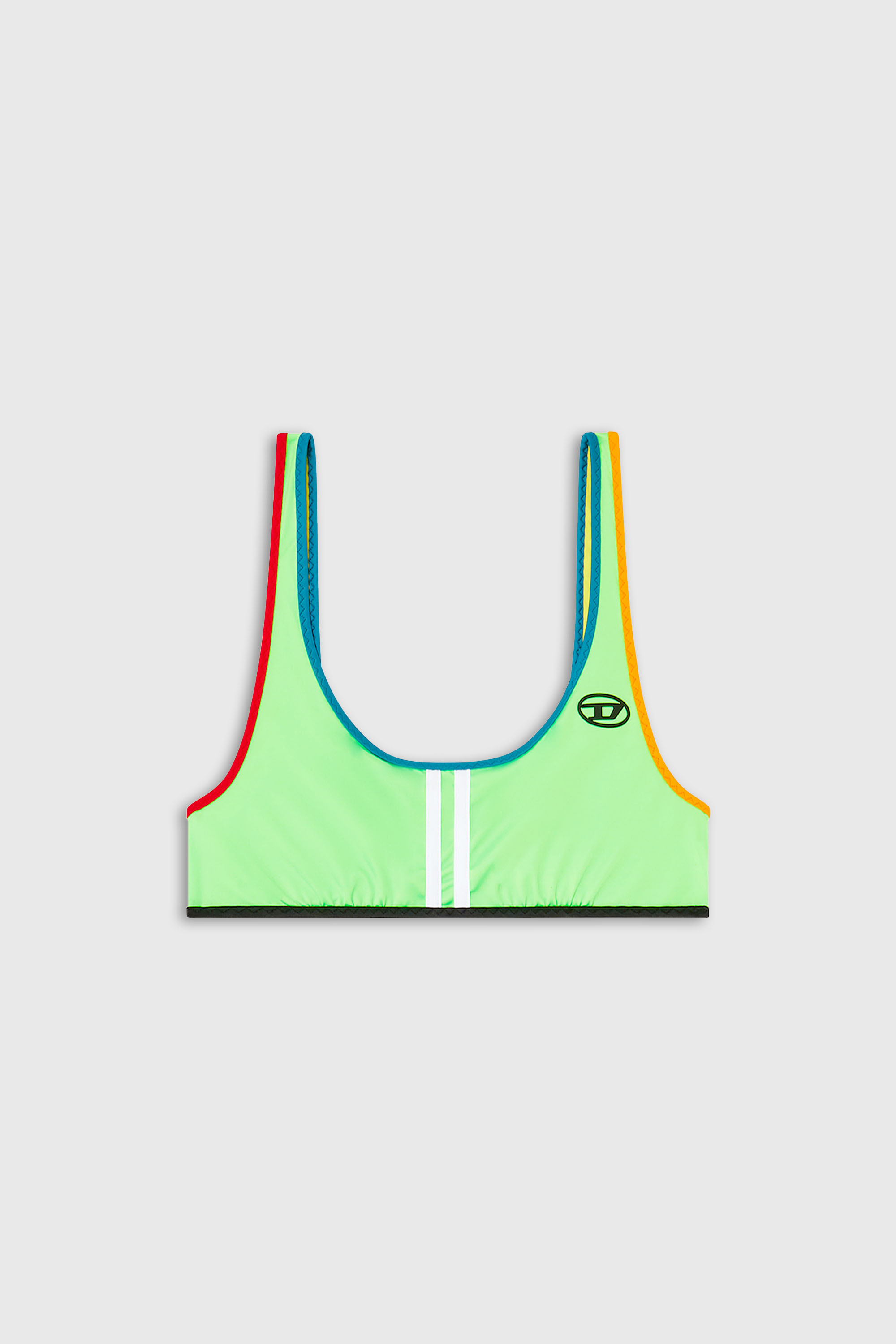 Diesel - JADA-D-POP, Woman's Nylon bikini top with sporty stripes in Multicolor - 2