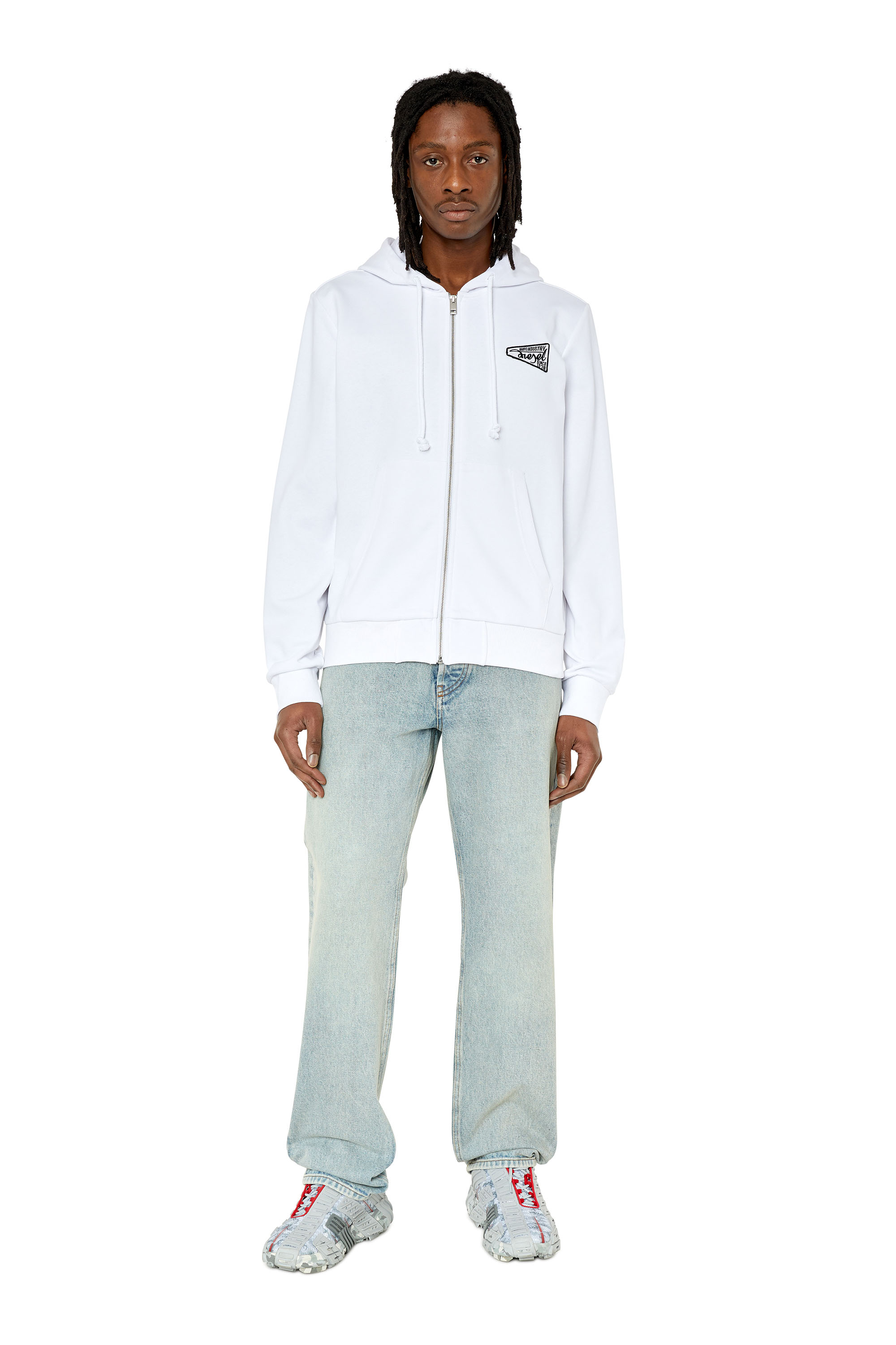 Diesel - S-GINN-HOOD-ZIP-K8, White - Image 4