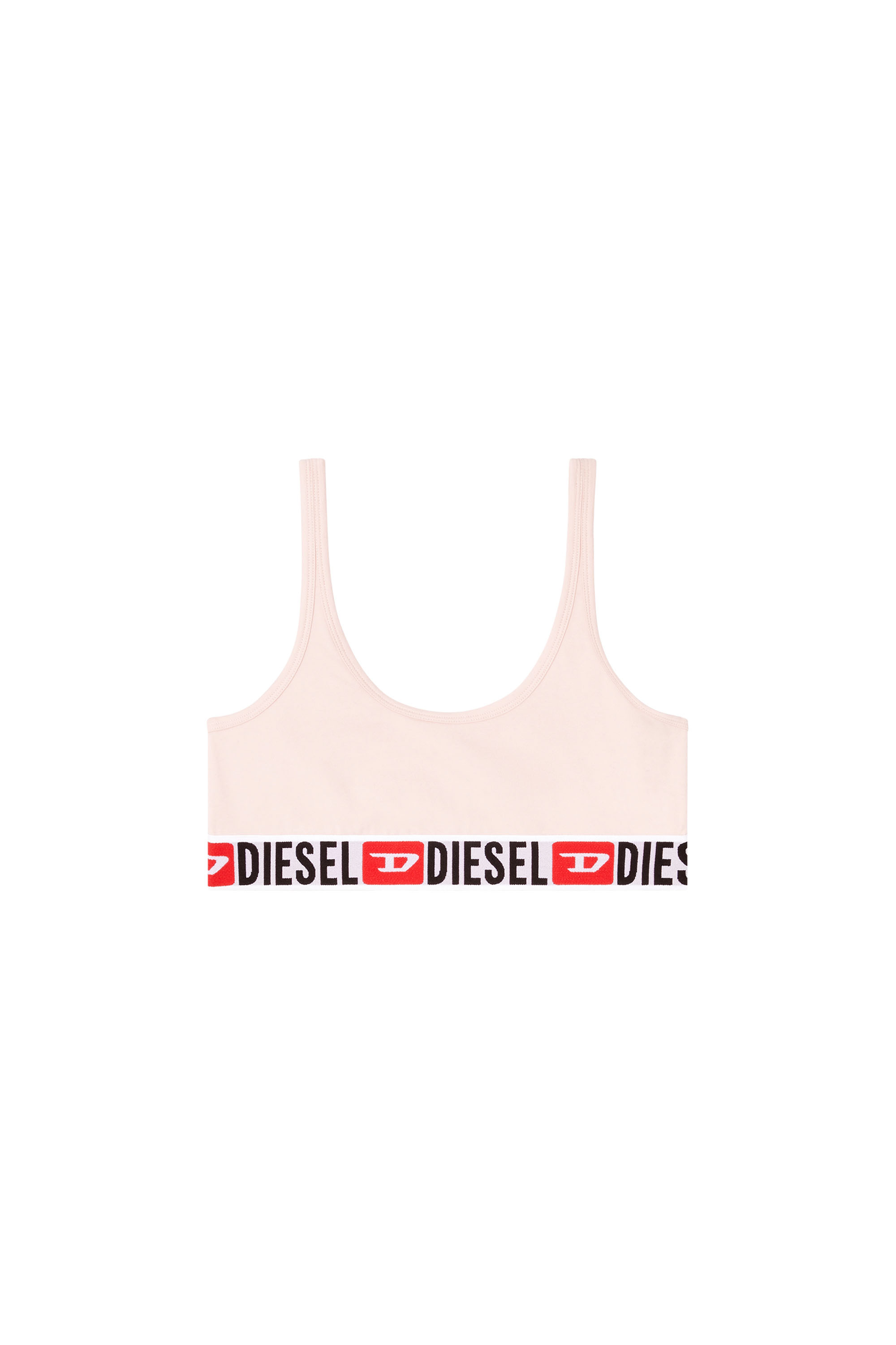 Diesel - UFSB-ORIBA, Woman's Bralette with logo band in Pink - 2