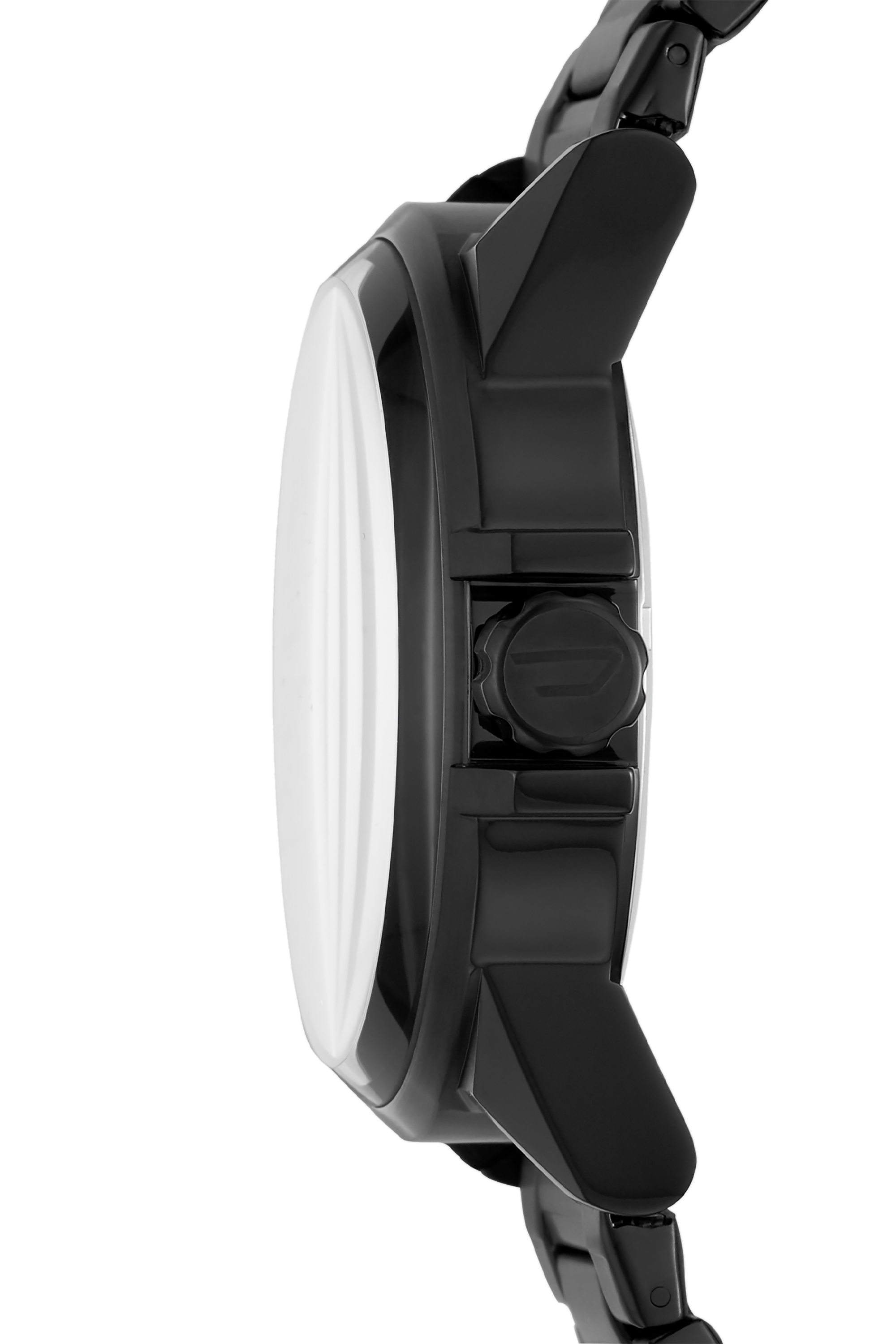 Diesel - DZ1934, Man's D-48 three-hand black stainless steel watch in Black - 3