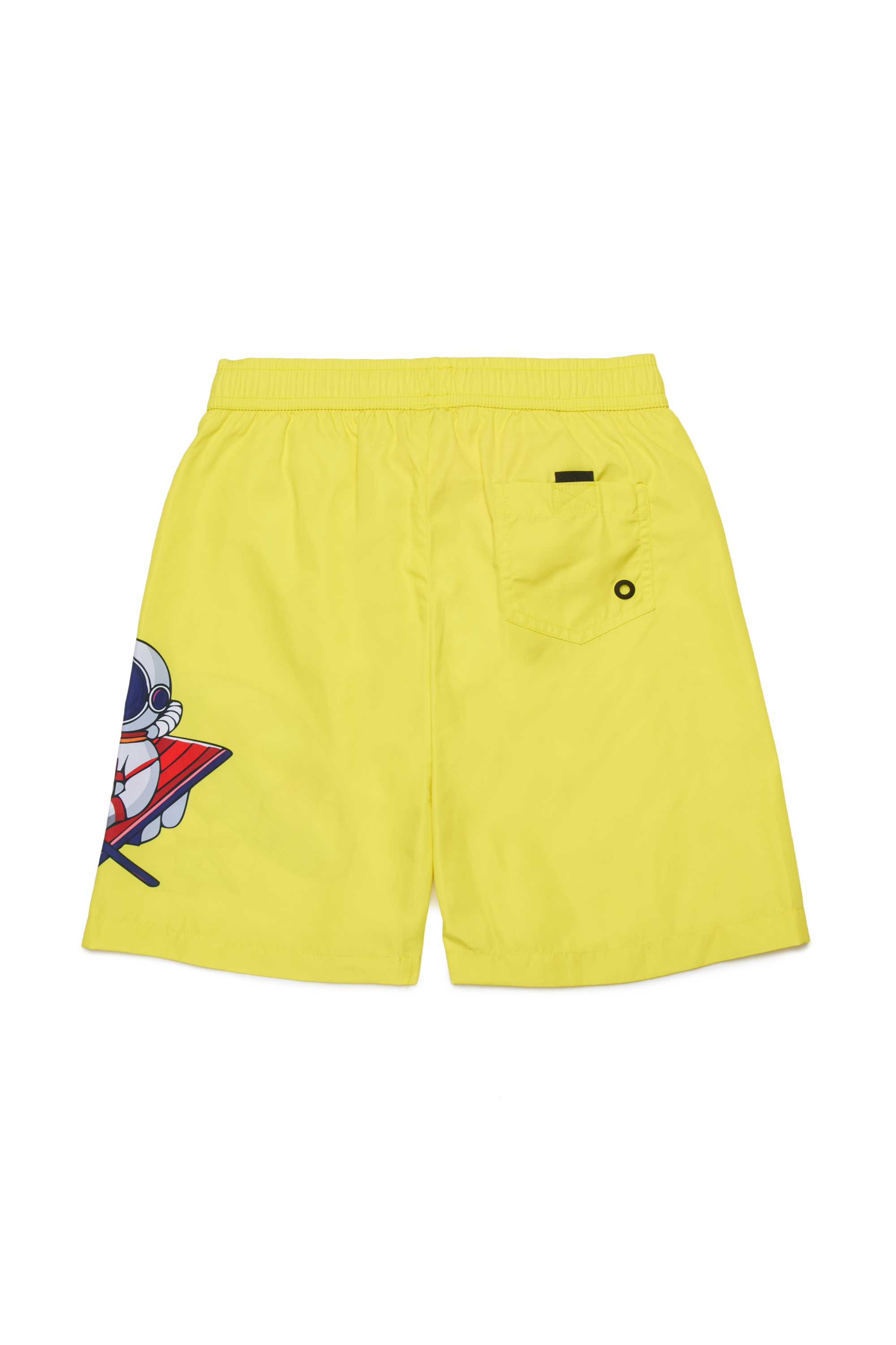 Diesel - MIPACY, Man's Swim shorts with astronaut print in Yellow - 2