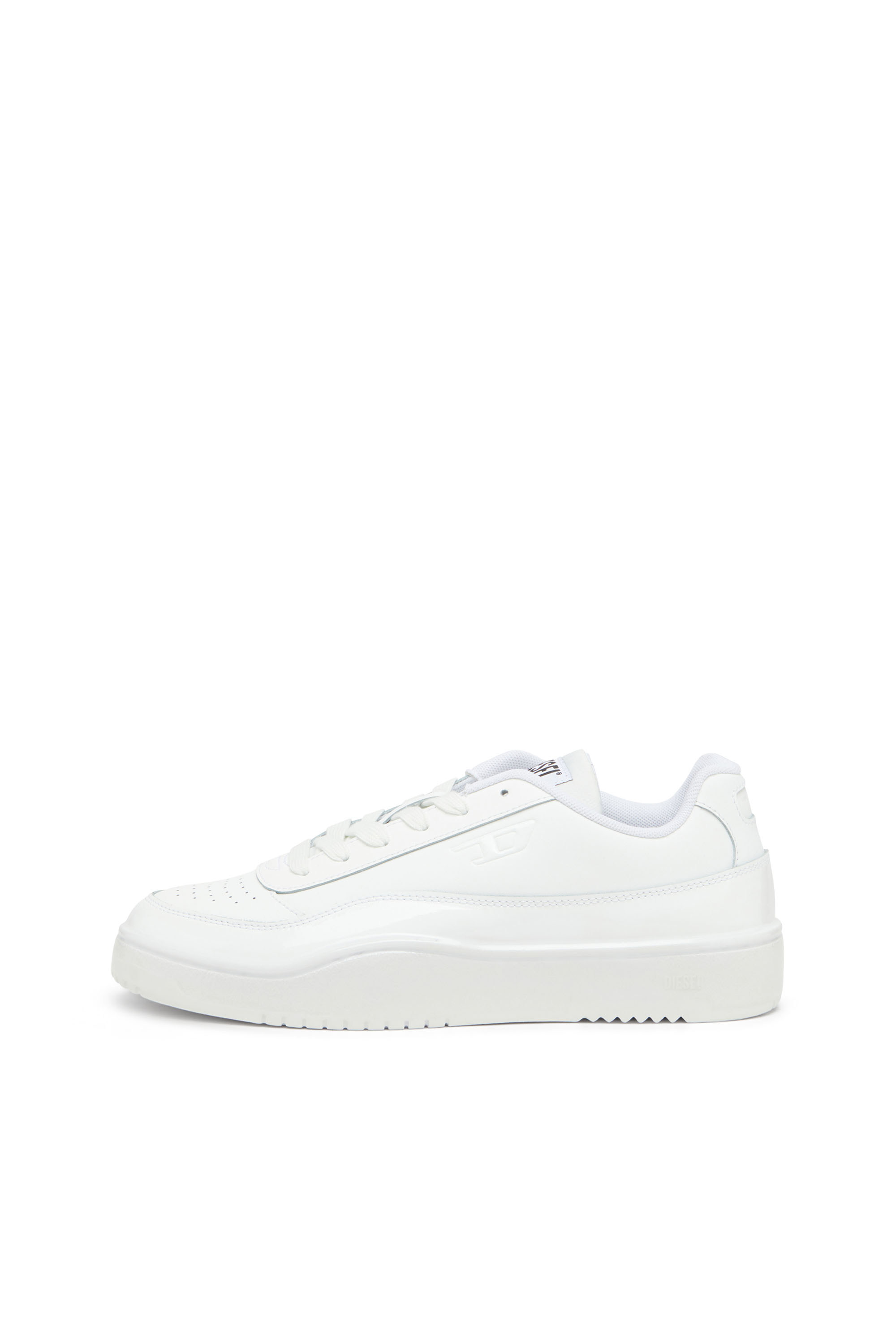 Diesel - S-TRACKER-D LOW, Man's Silicone-dipped leather sneakers in White - 7