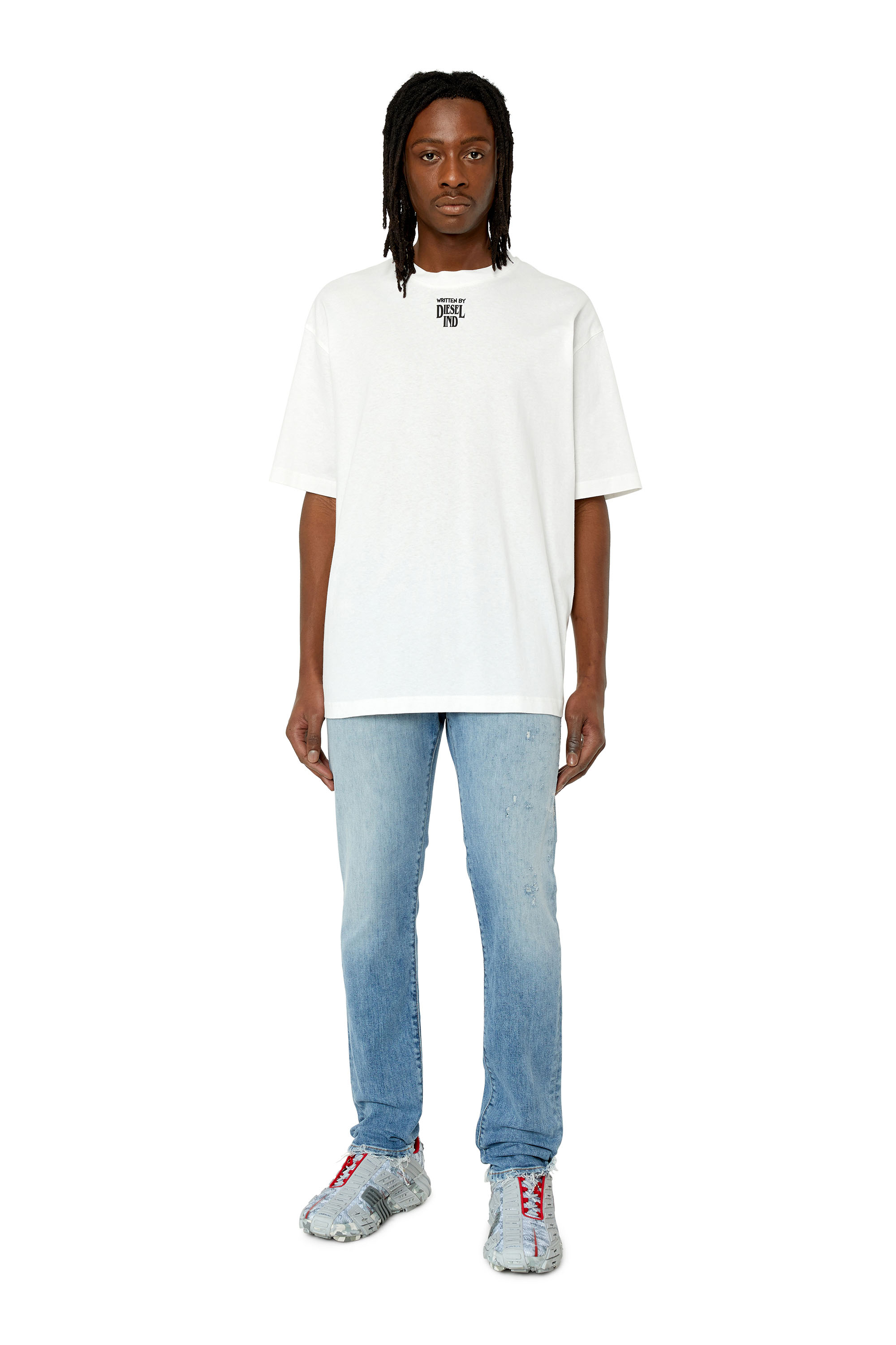 Diesel - 2019 D-Strukt 09E73 Slim Jeans, Light Blue - Image 5