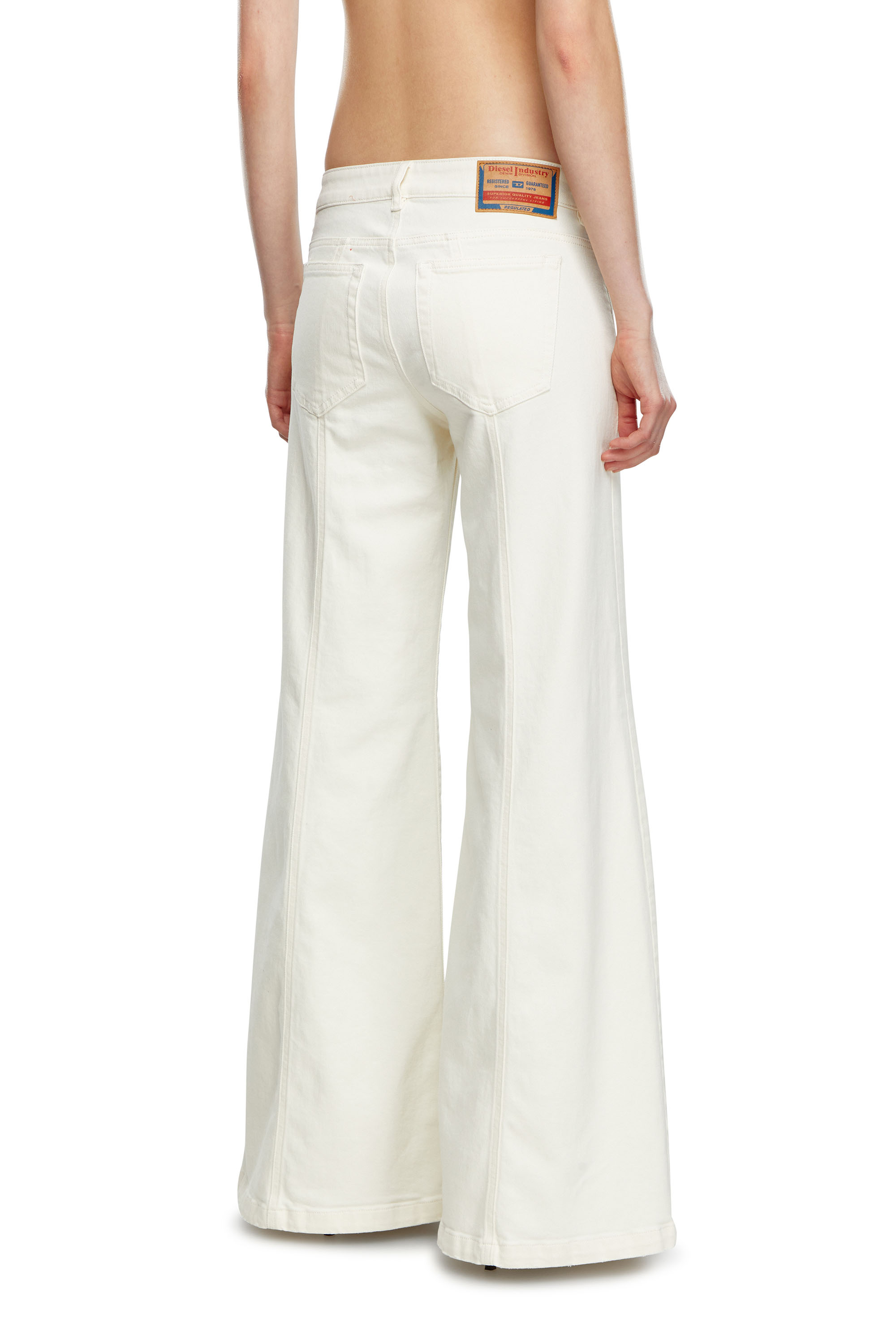 Flare Jeans D-Akii 09J68, White Diesel - Woman's Flare Jeans D-Akii 09J68, White - 4