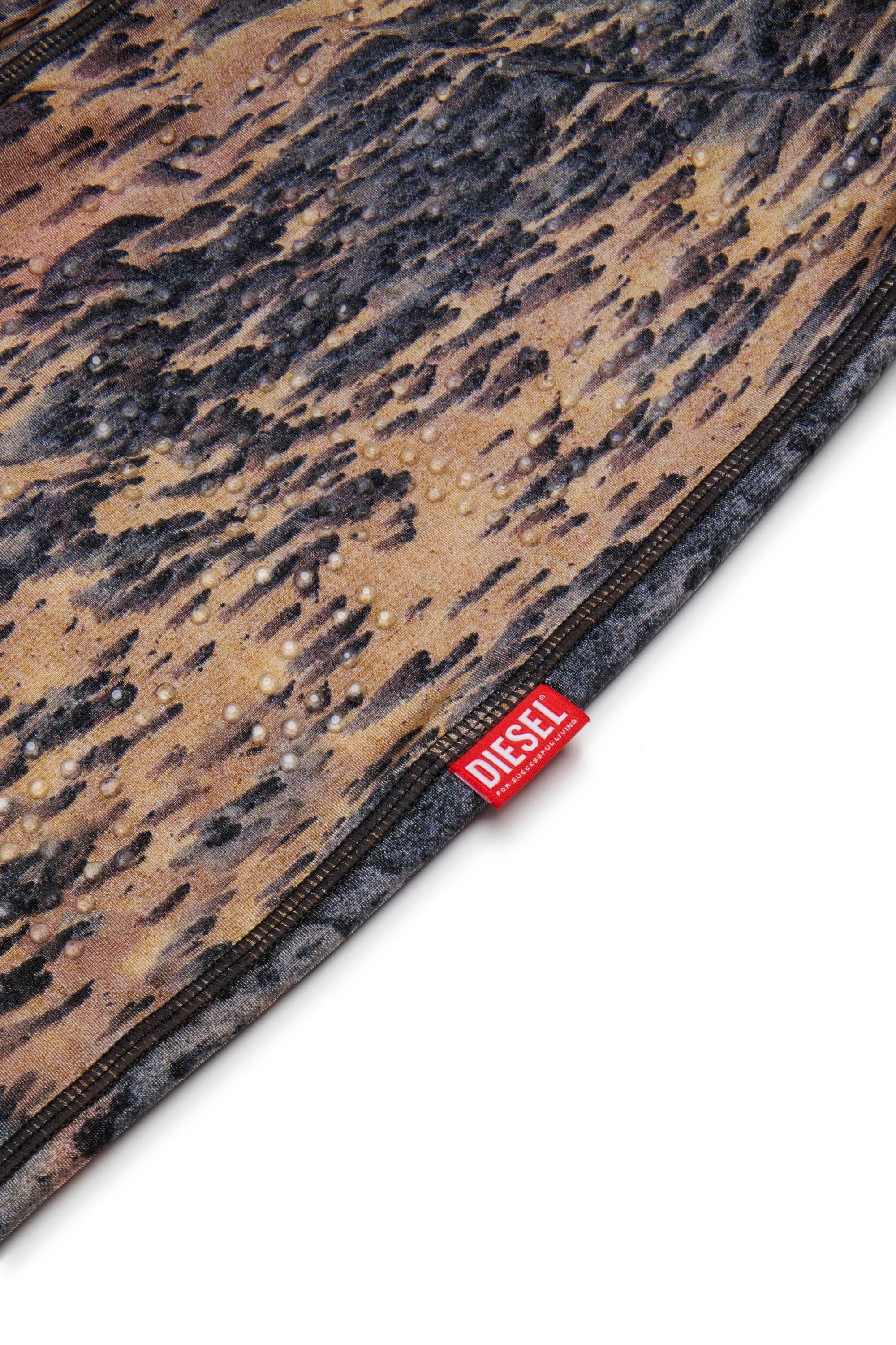 Diesel - PAZELA, Woman's Nylon pants with graphic print in Blue/Brown - 4