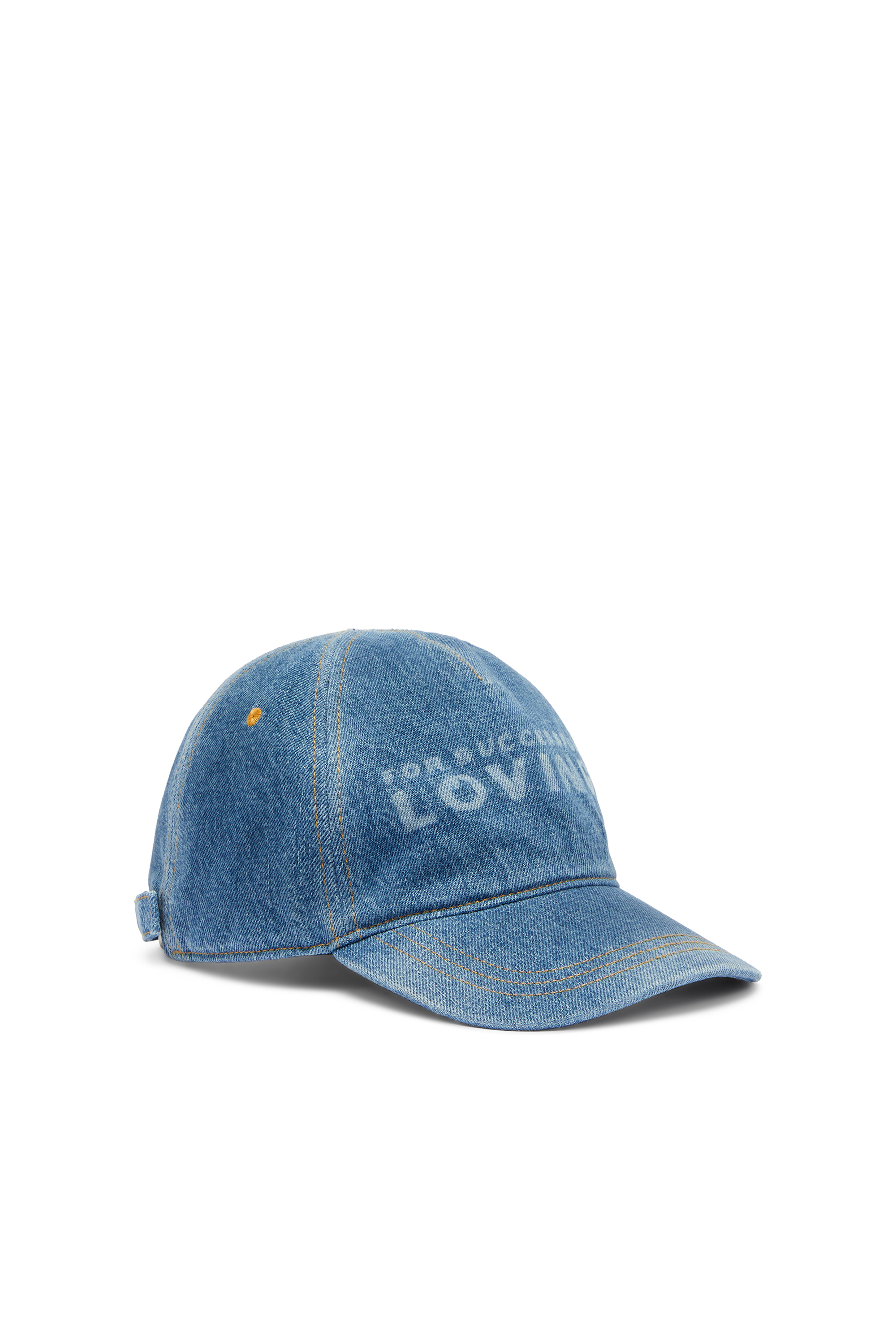 Diesel - PR-CAP-CHITIN, Unisex's Denim baseball cap with For Successful Loving logo in Medium blue - 1