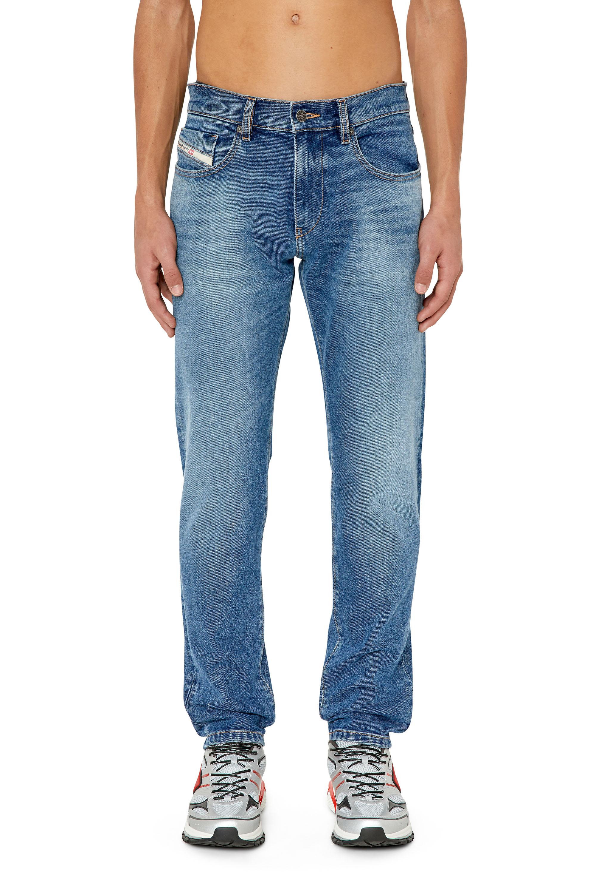 Diesel - 2019 D-Strukt 0NFAJ Slim Jeans, Medium blue - Image 1