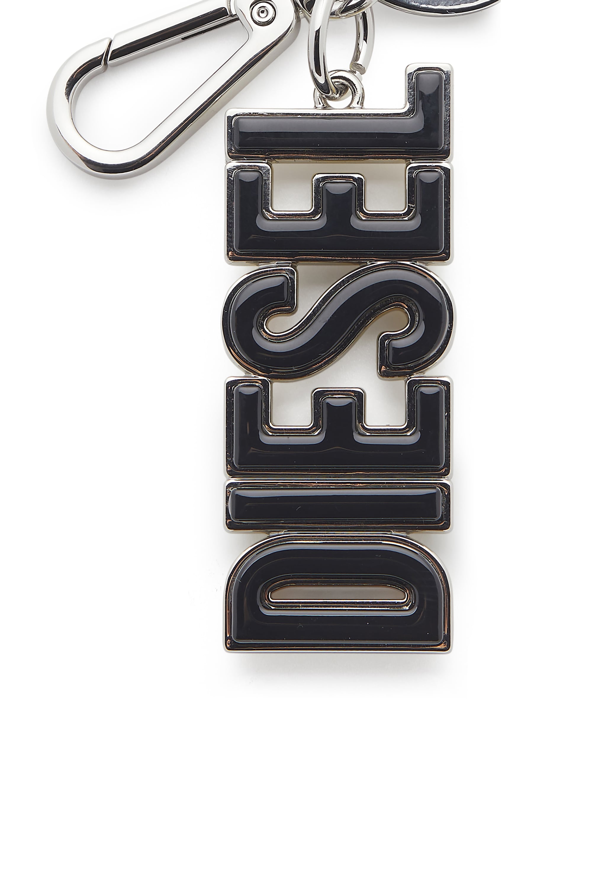 Diesel - DSL 3D KEY RING, Man's Metal and resin DIESEL keyring in Black/Yellow - 3
