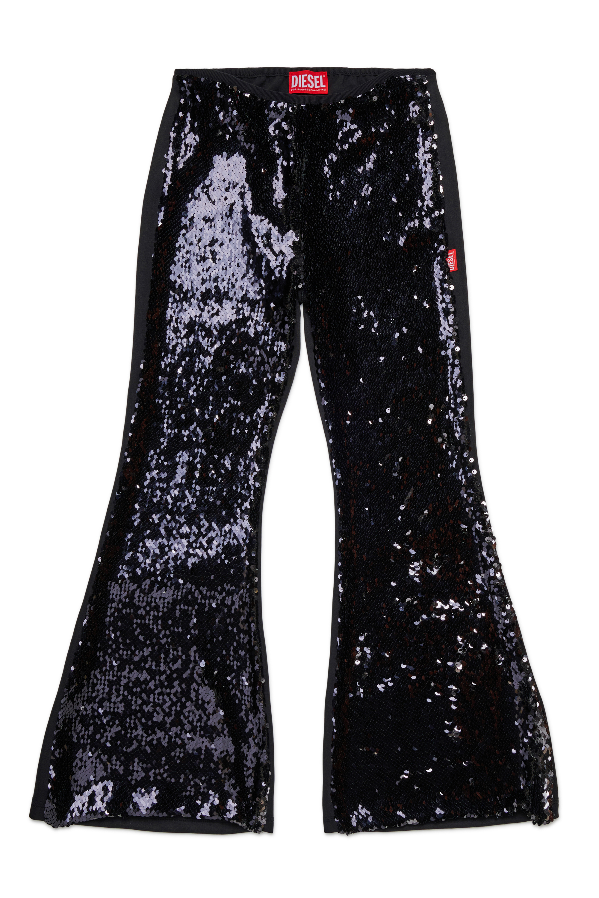 Diesel - PSEQUINS, Woman's Sequin pants in Black - 1