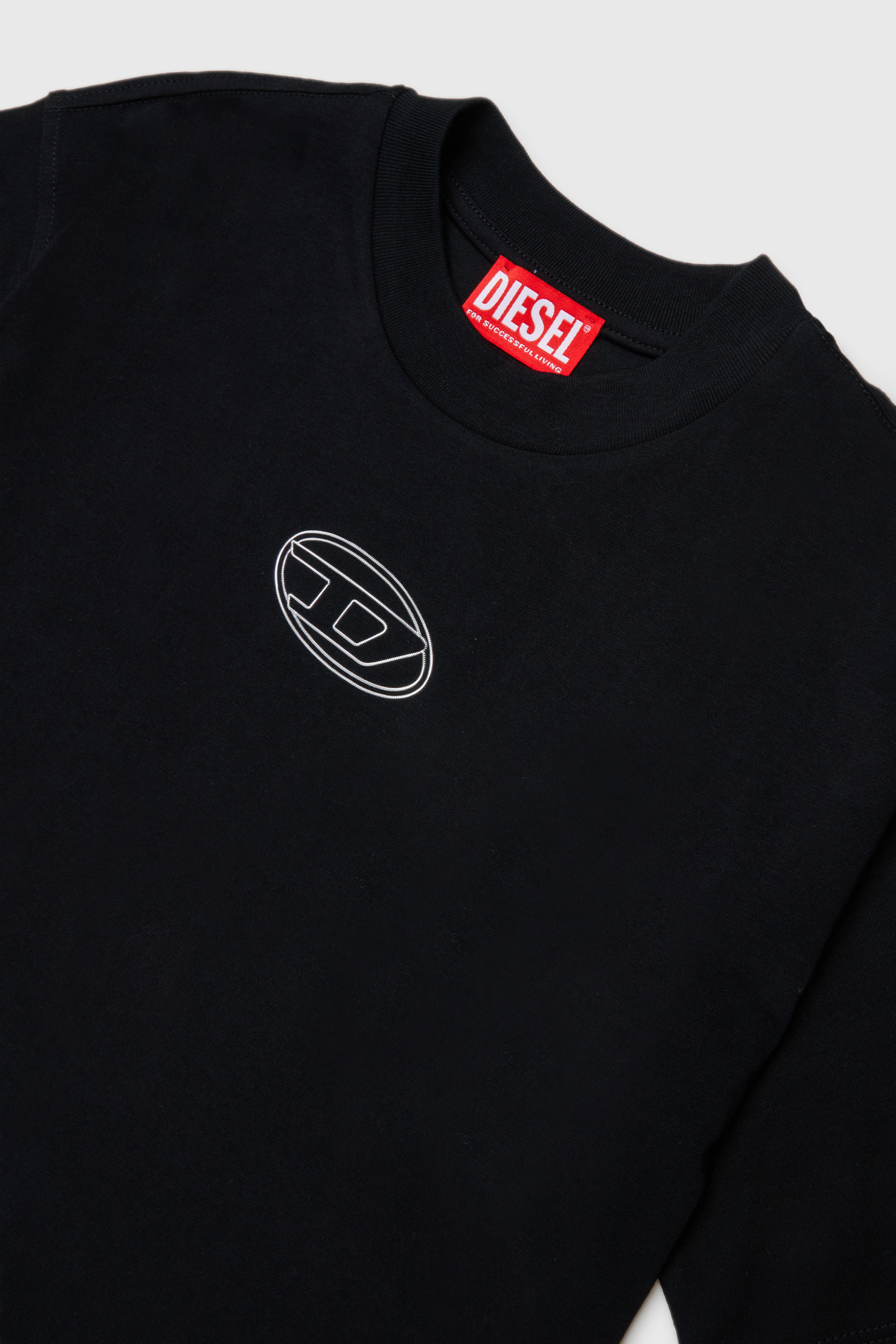 Diesel - TLIXIN, Woman's Cropped T-shirt with Oval D logo in Black - 3
