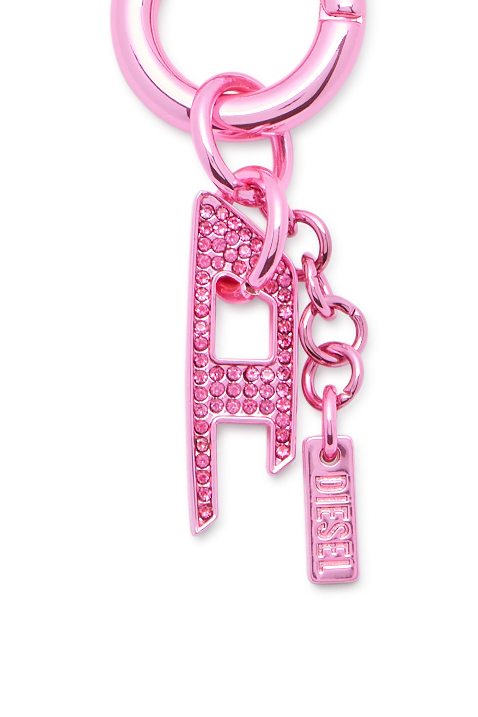 Diesel - CHARM-D, Unisex's Charm with rhinestone D charm in Pink - 3