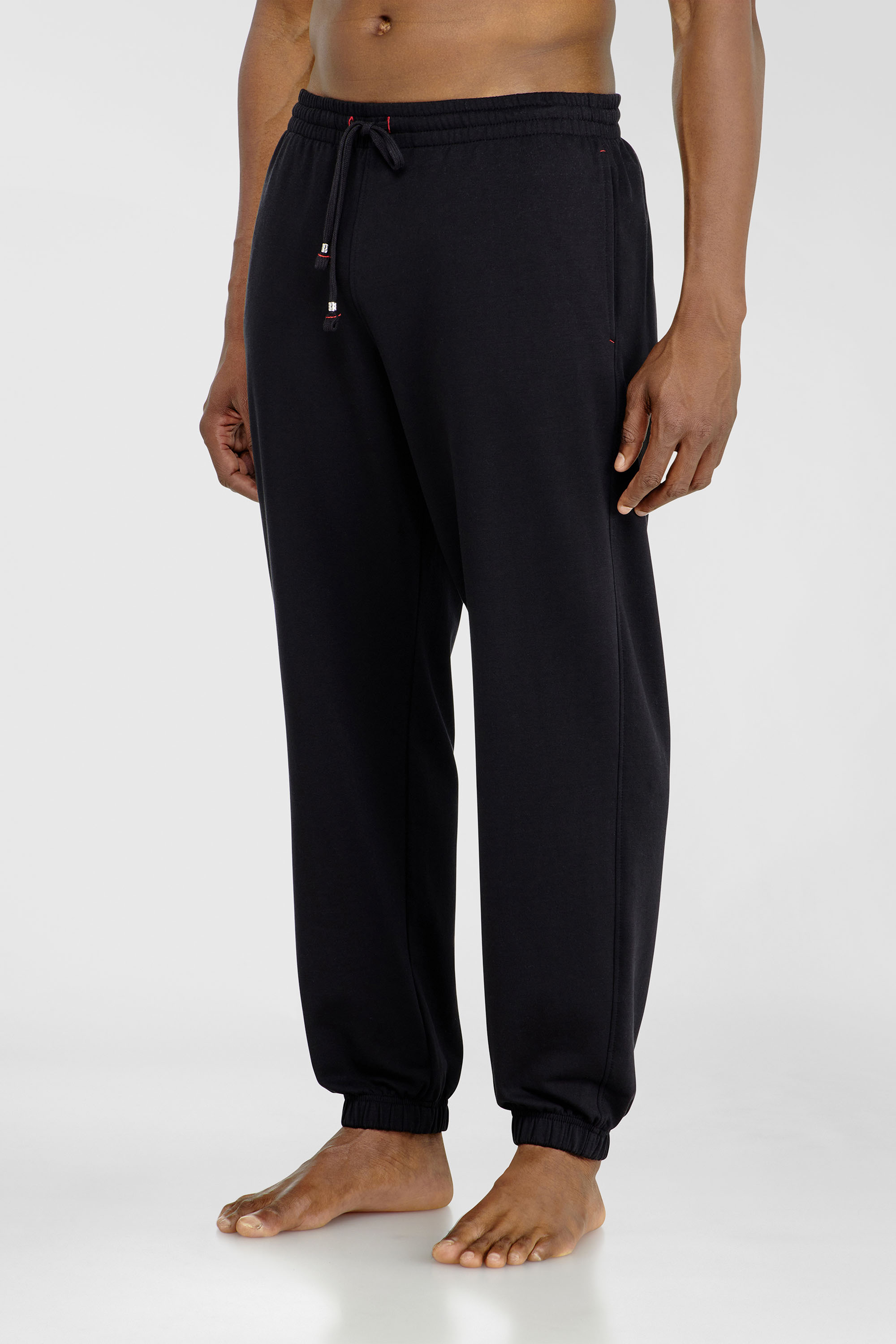 Diesel - LENNY-D-CORE, Man's Sweatpants in peached cotton blend in Black - 1