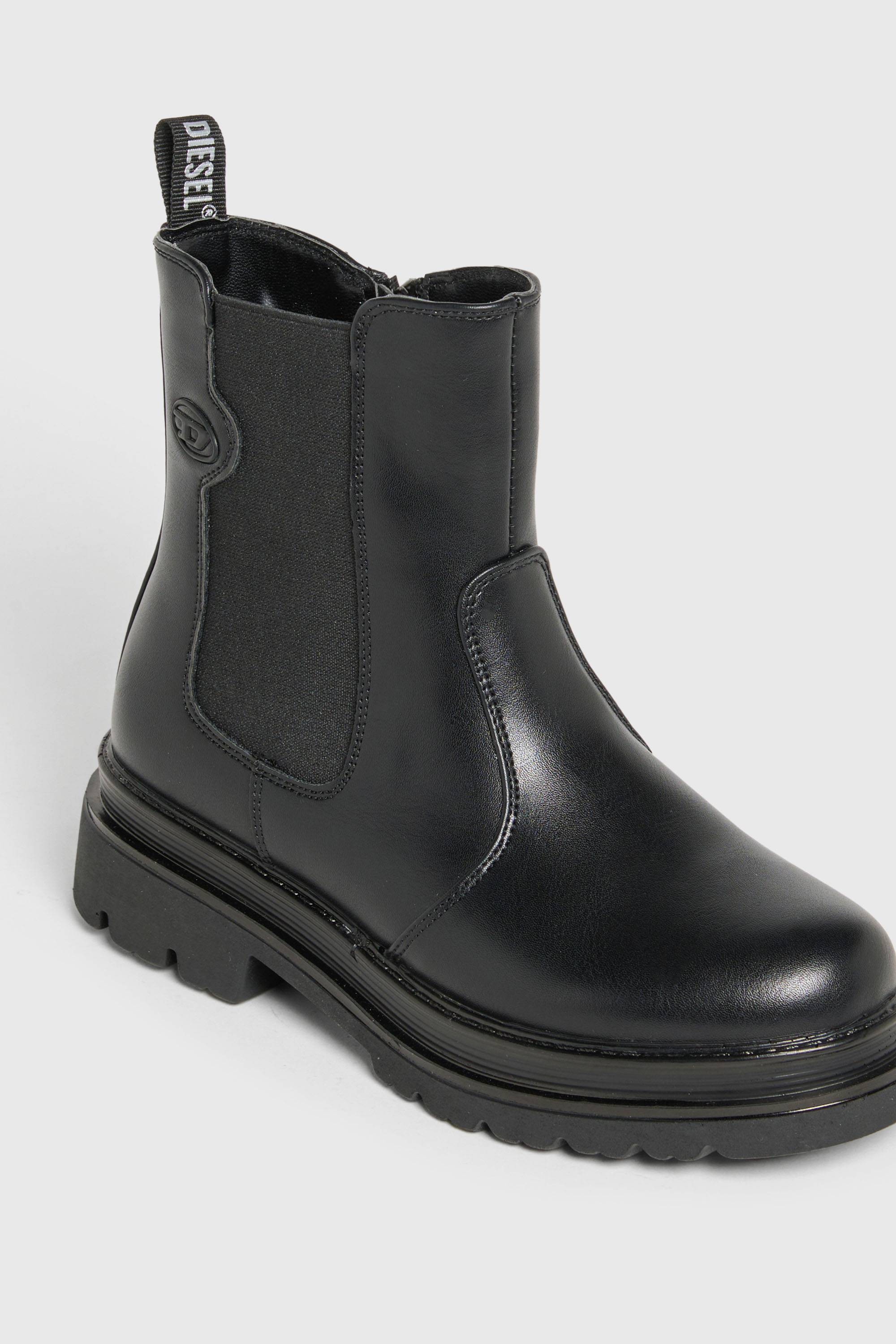 Diesel - D-VYNCOUN, Unisex's D-Vyncoun - Chelsea boots with Oval D logo in Black - 4