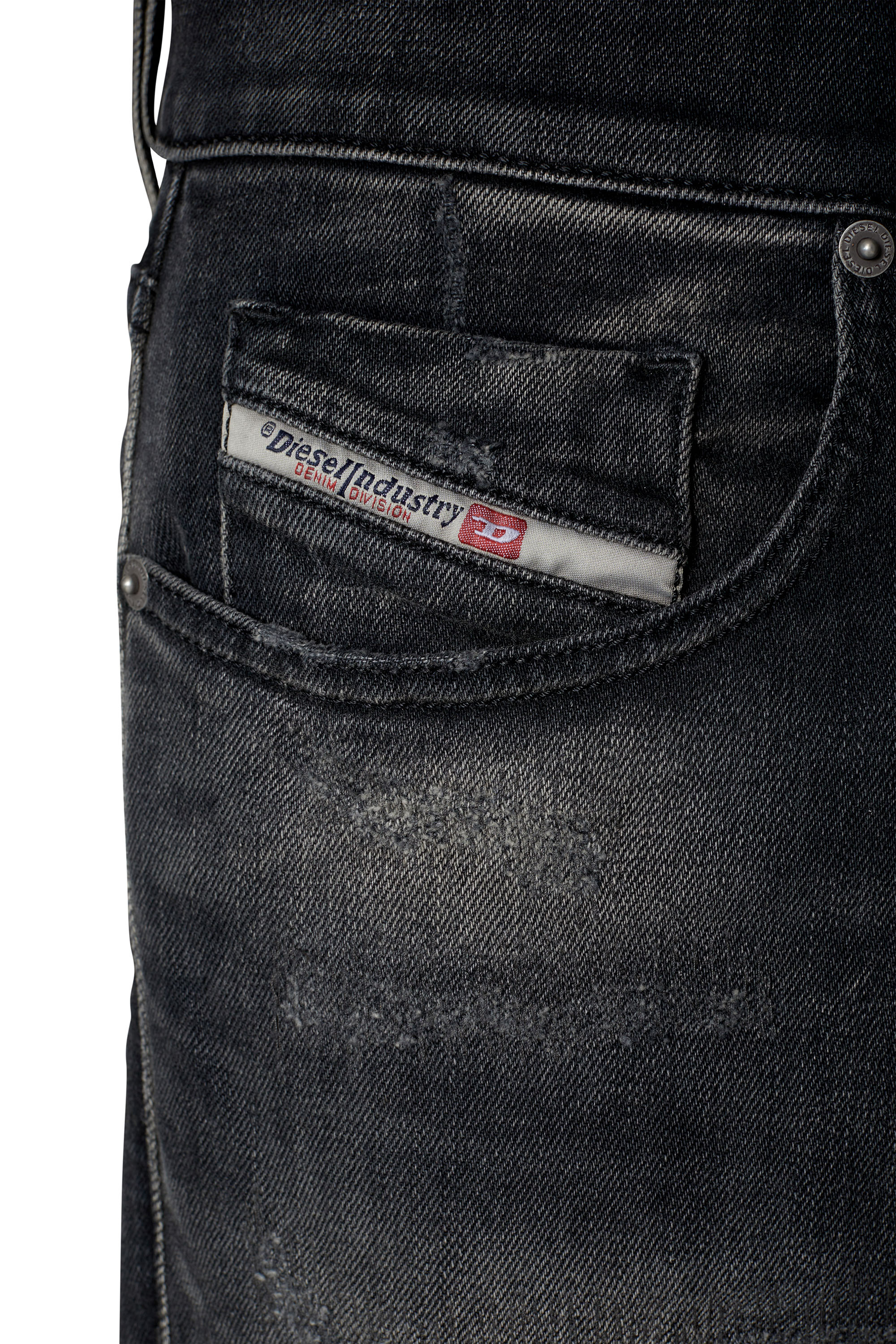 Diesel - 2019 D-STRUKT 09E05 Slim Jeans, Black/Dark grey - Image 3