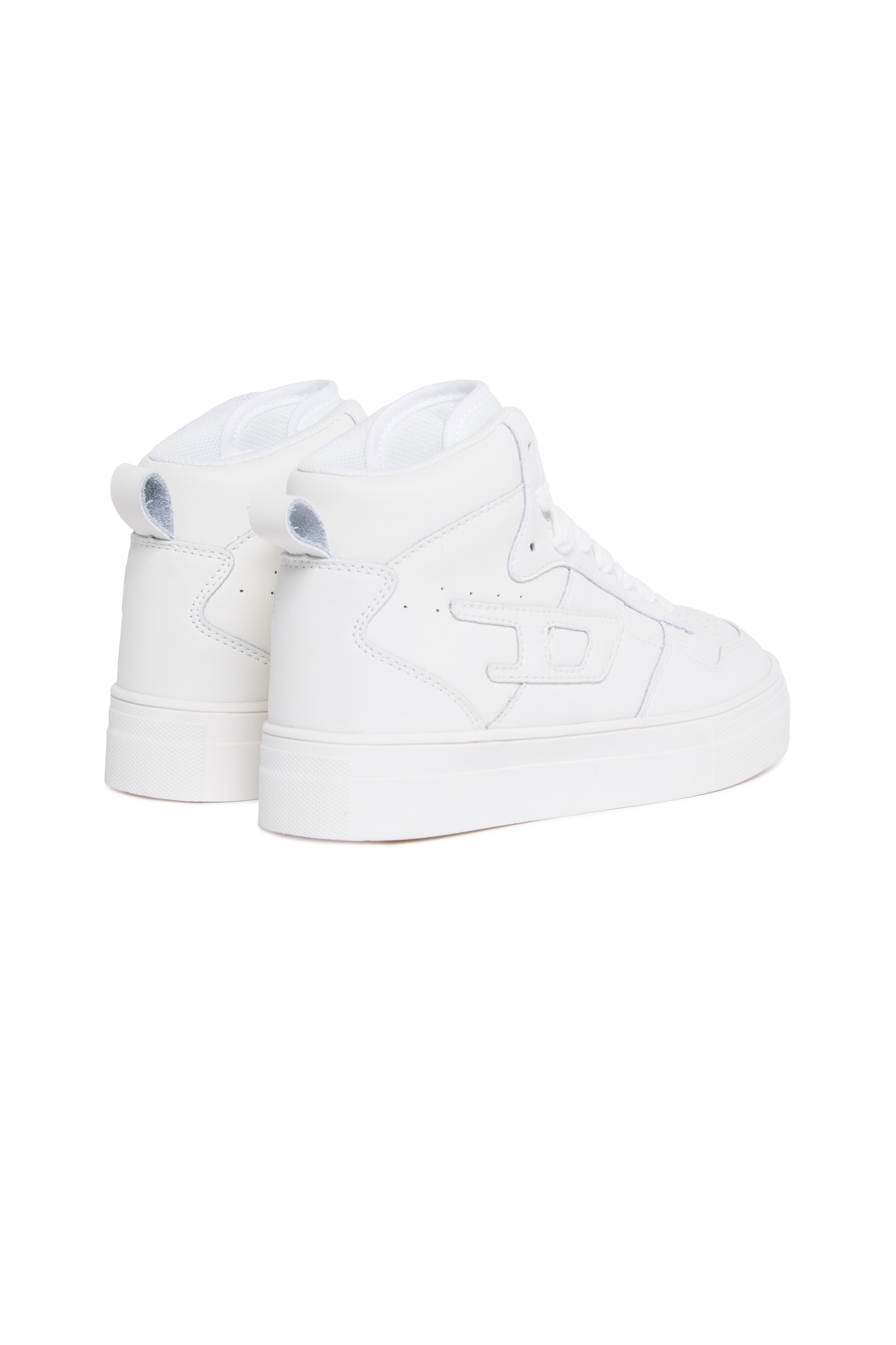 Diesel - S-UKIYO MID 2.0., Unisex's High-top sneakers in perforated leather in White - 3