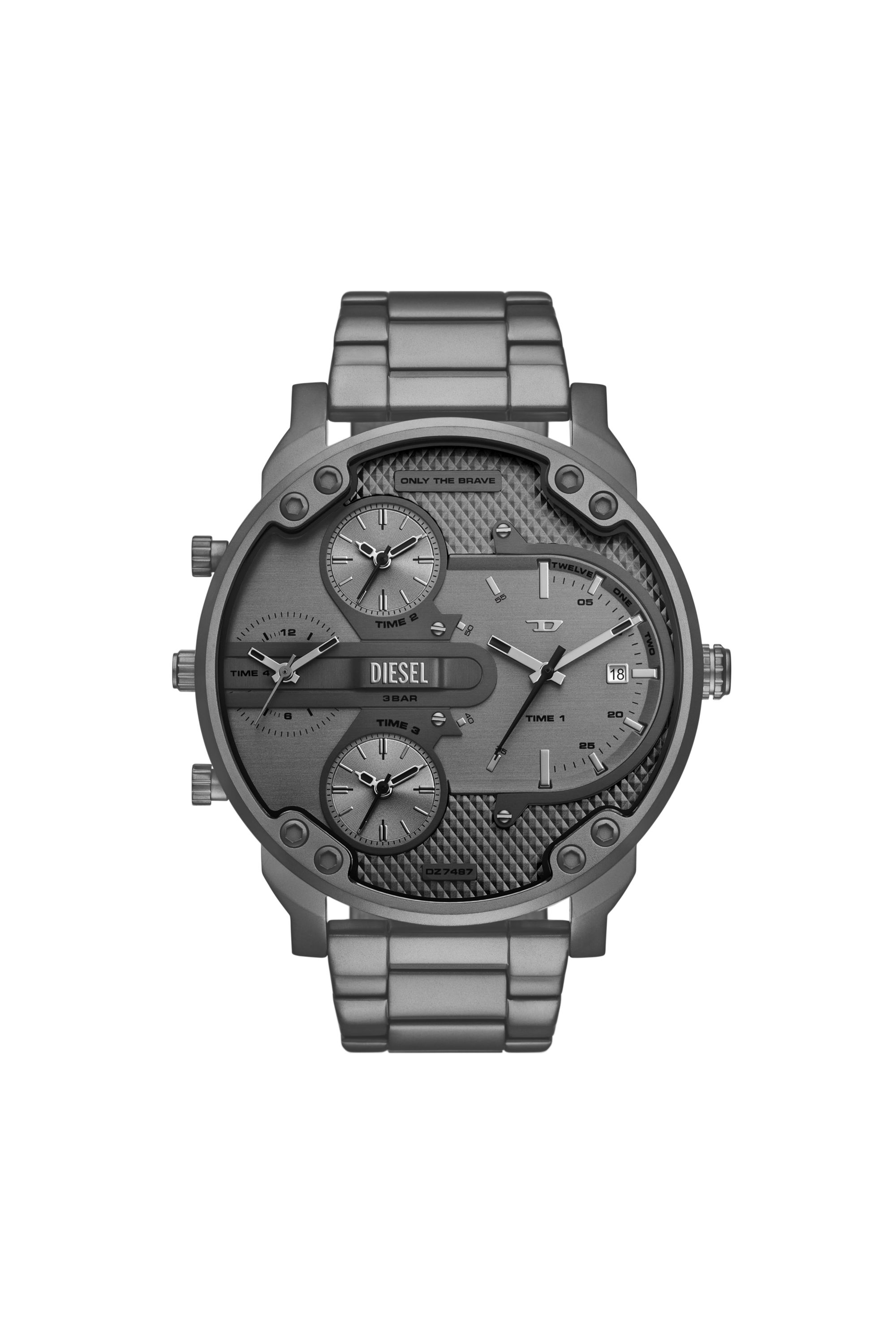 Diesel - DZ7487, Man's Mr. Daddy slim multi movement watch in Dark grey - 1