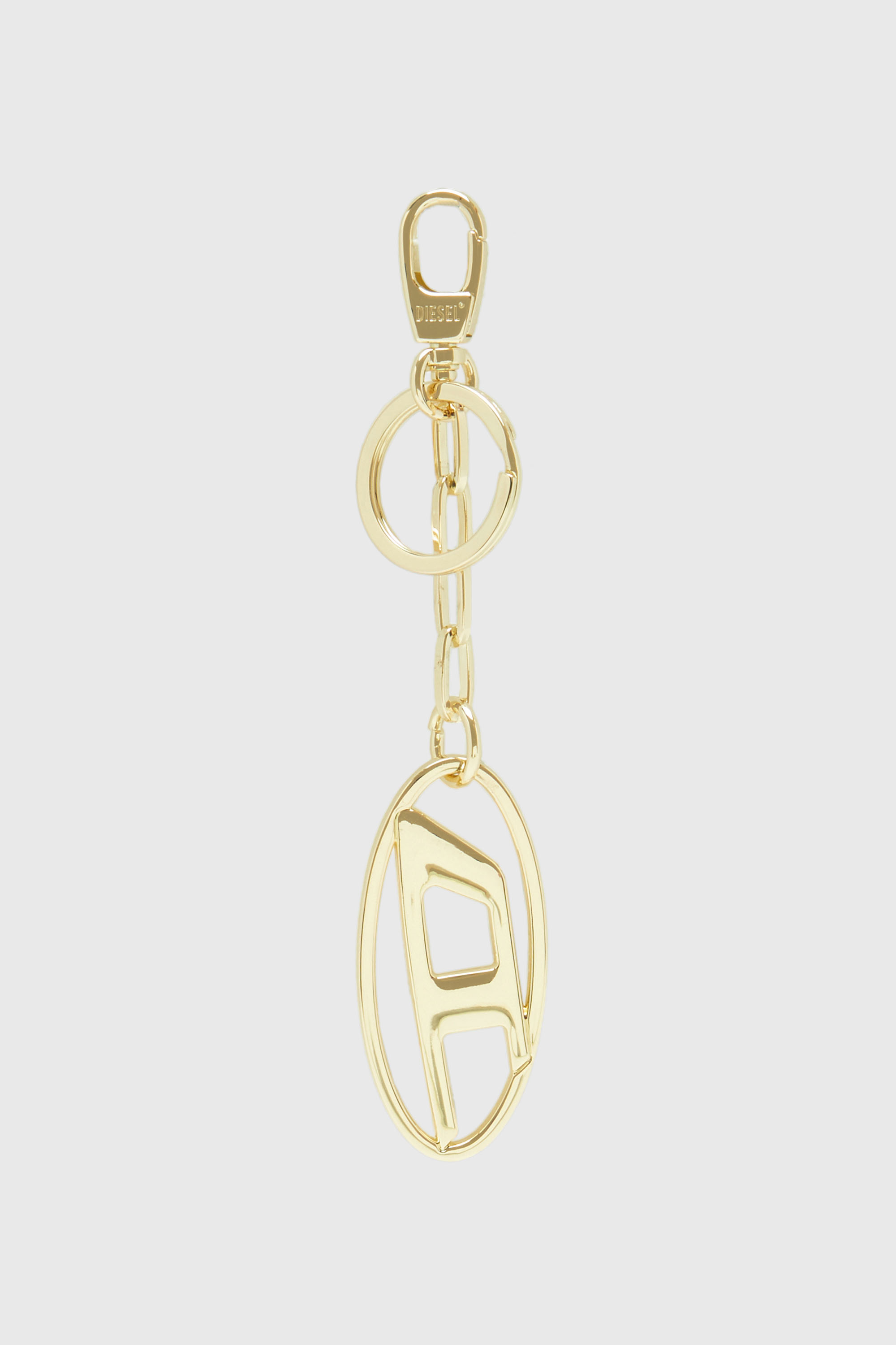 Metal keyring with logo plaque
