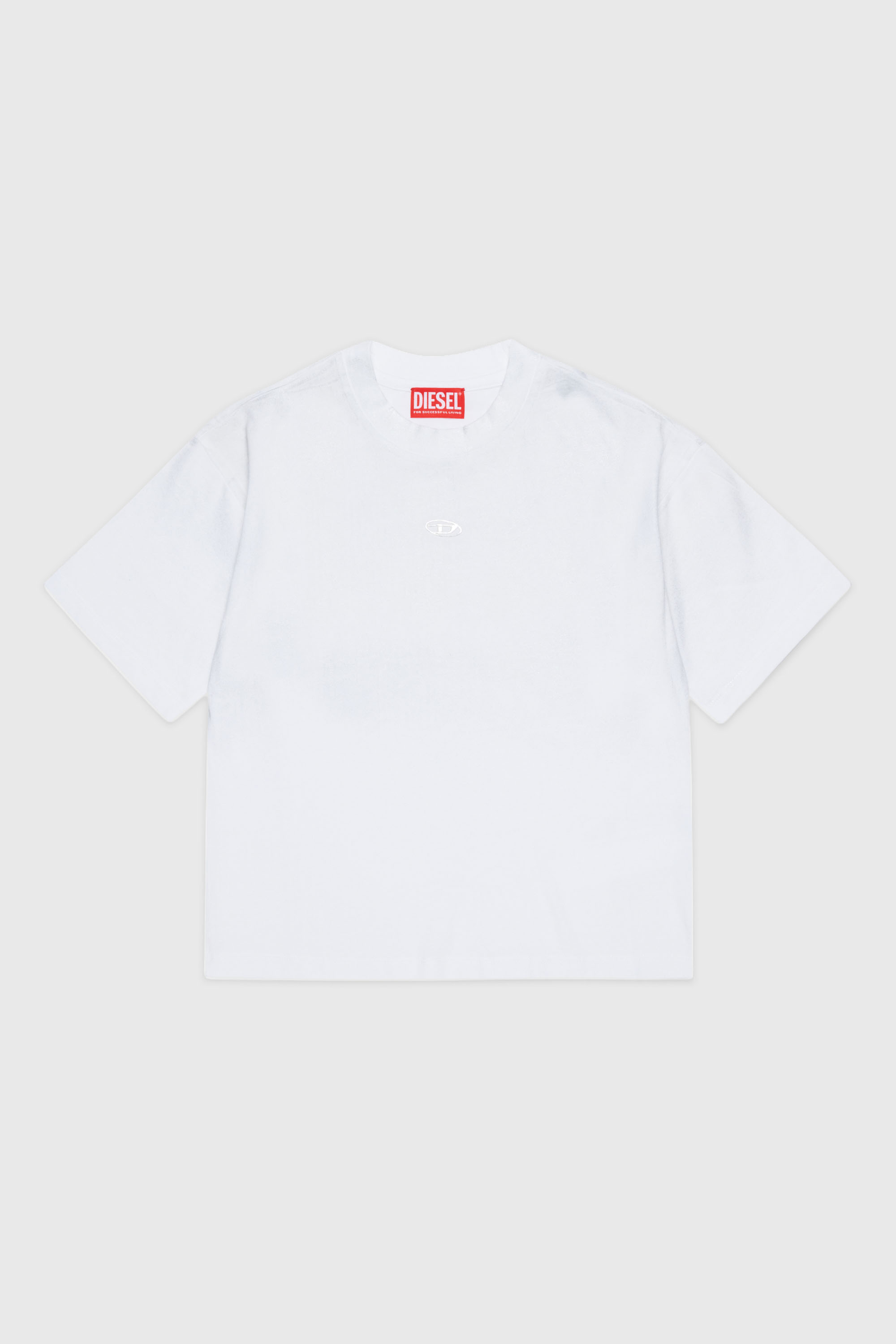 Cotton T-shirt with tonal Oval D embroidery