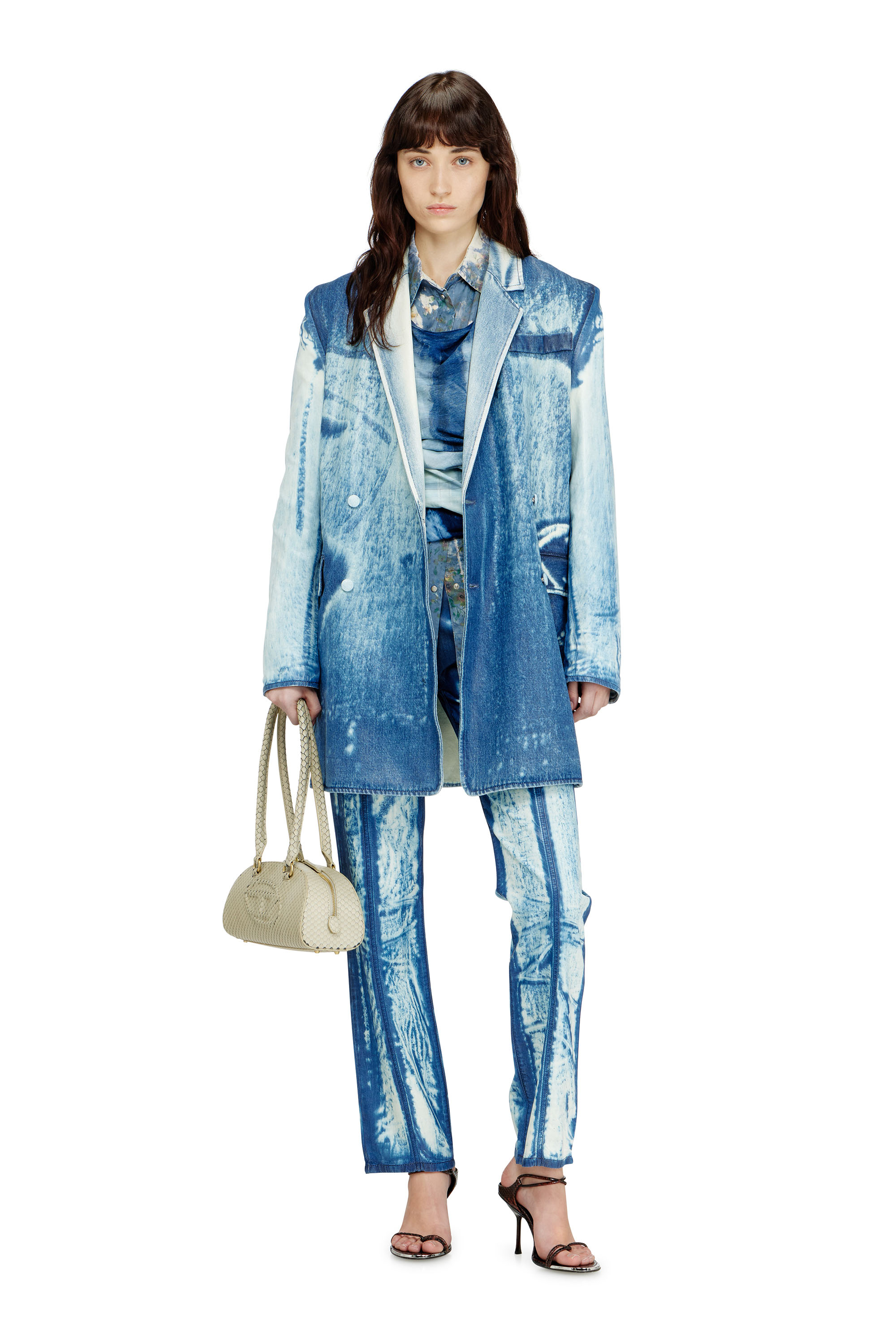 Diesel - DE-LUMEA-FSI1, Woman's Blazer in X-Ray denim in Blue - 2