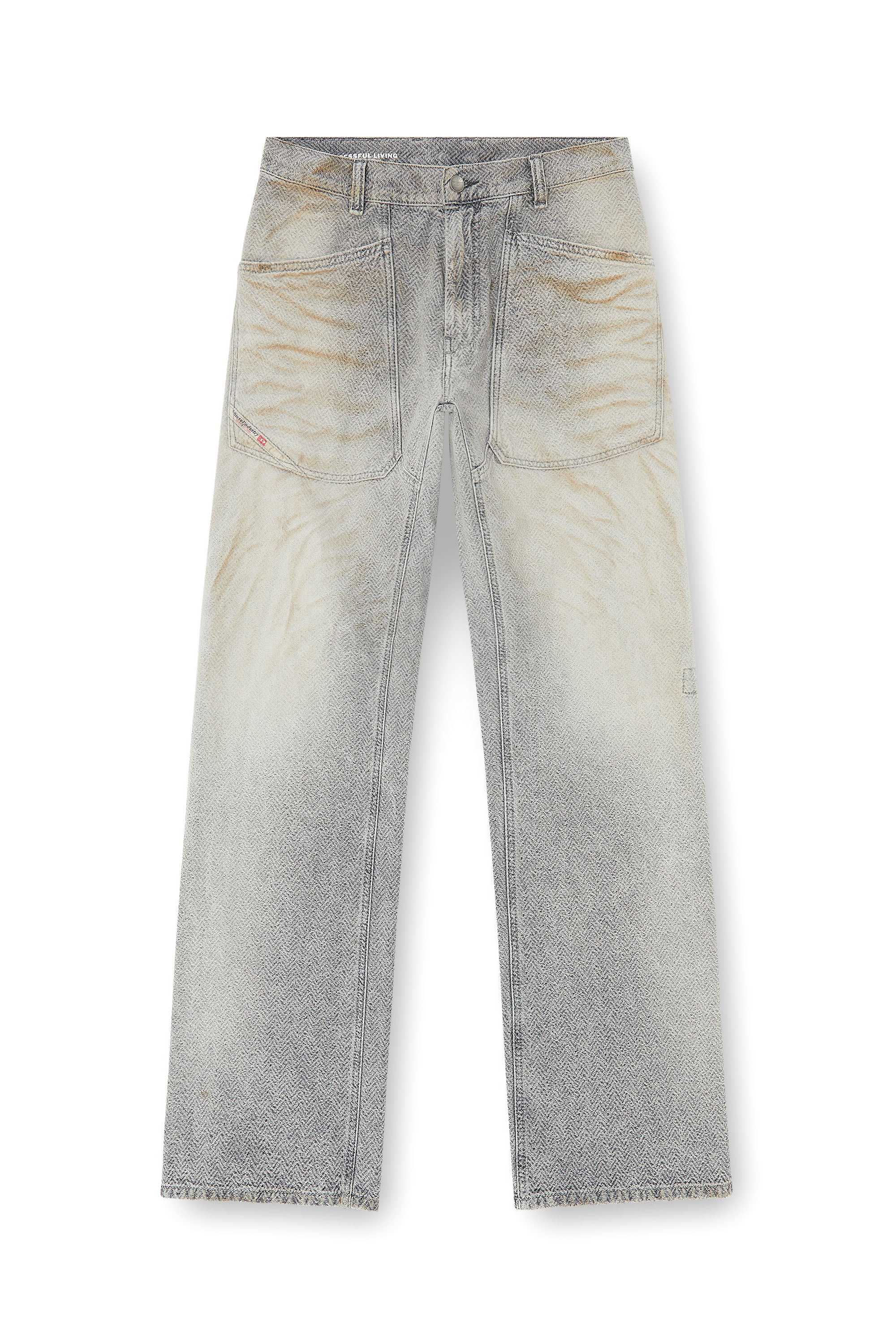Diesel - Man's Relaxed Jeans D-Zeta 09Q11, Grey - 3