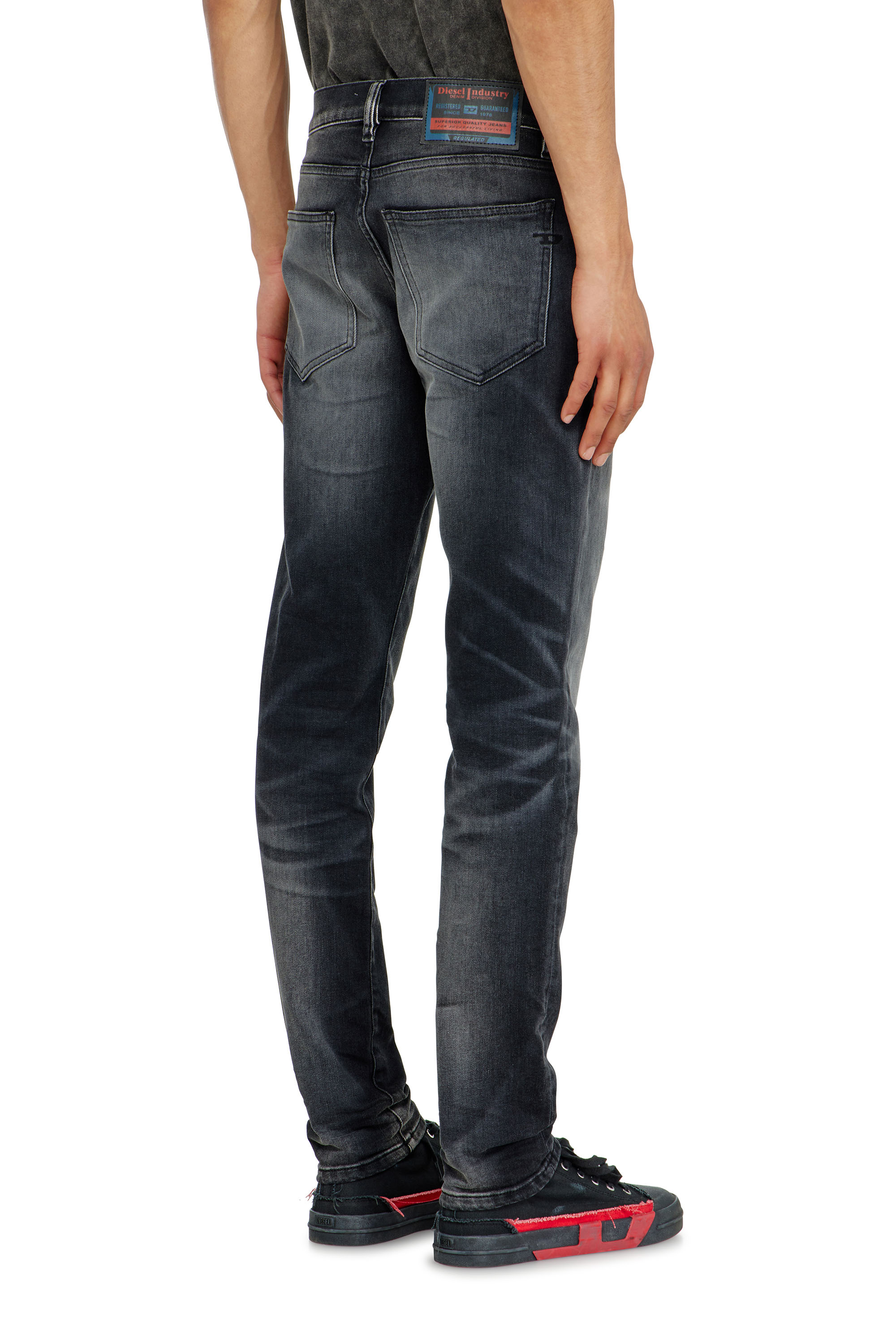 Diesel - Man's Slim Jeans 2019 D-Strukt 09P38, Black/Dark grey - 5