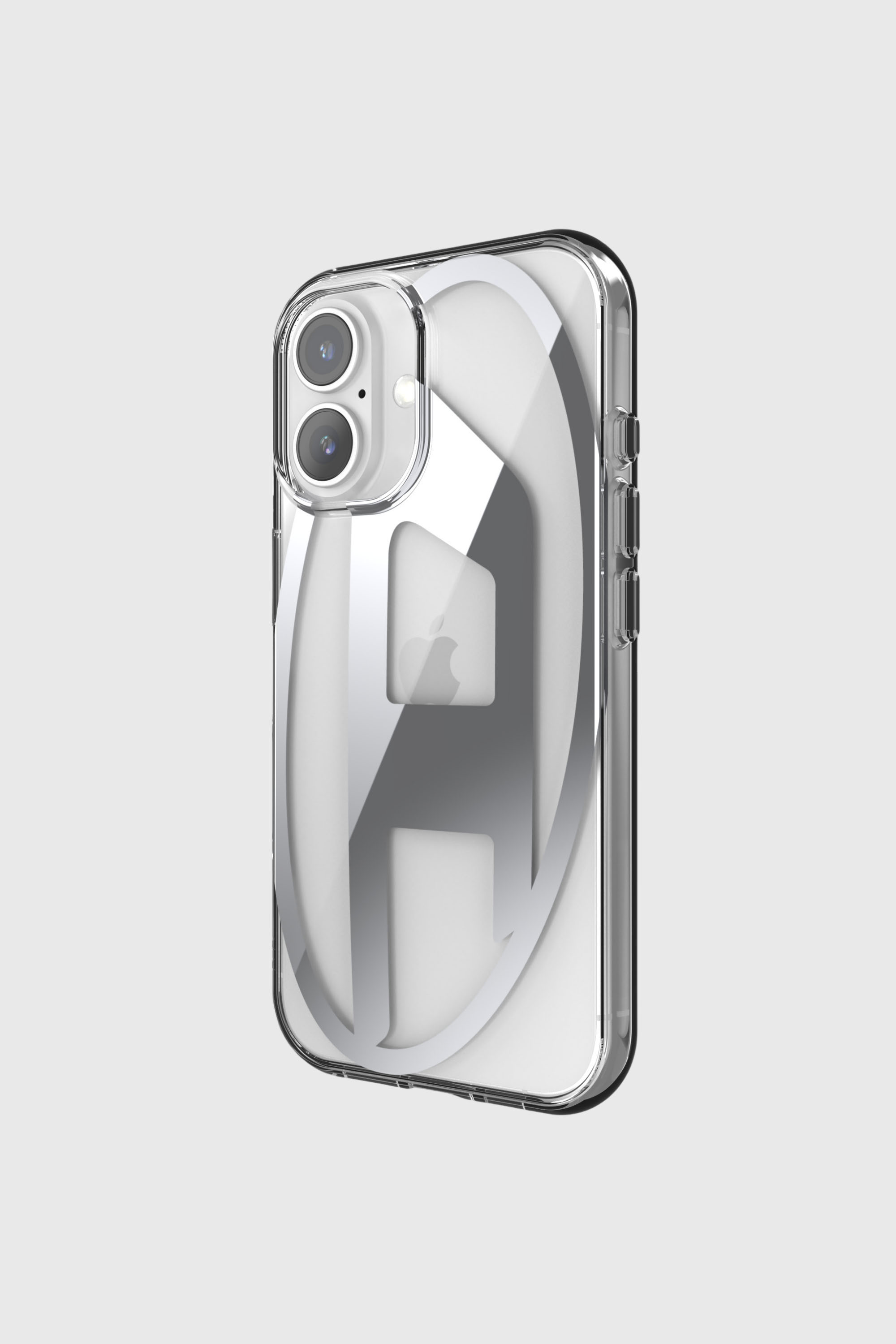 Diesel - 60139 AOP CASE, Unisex's Oval D Mirror Case for iP 16 in Silver - 3
