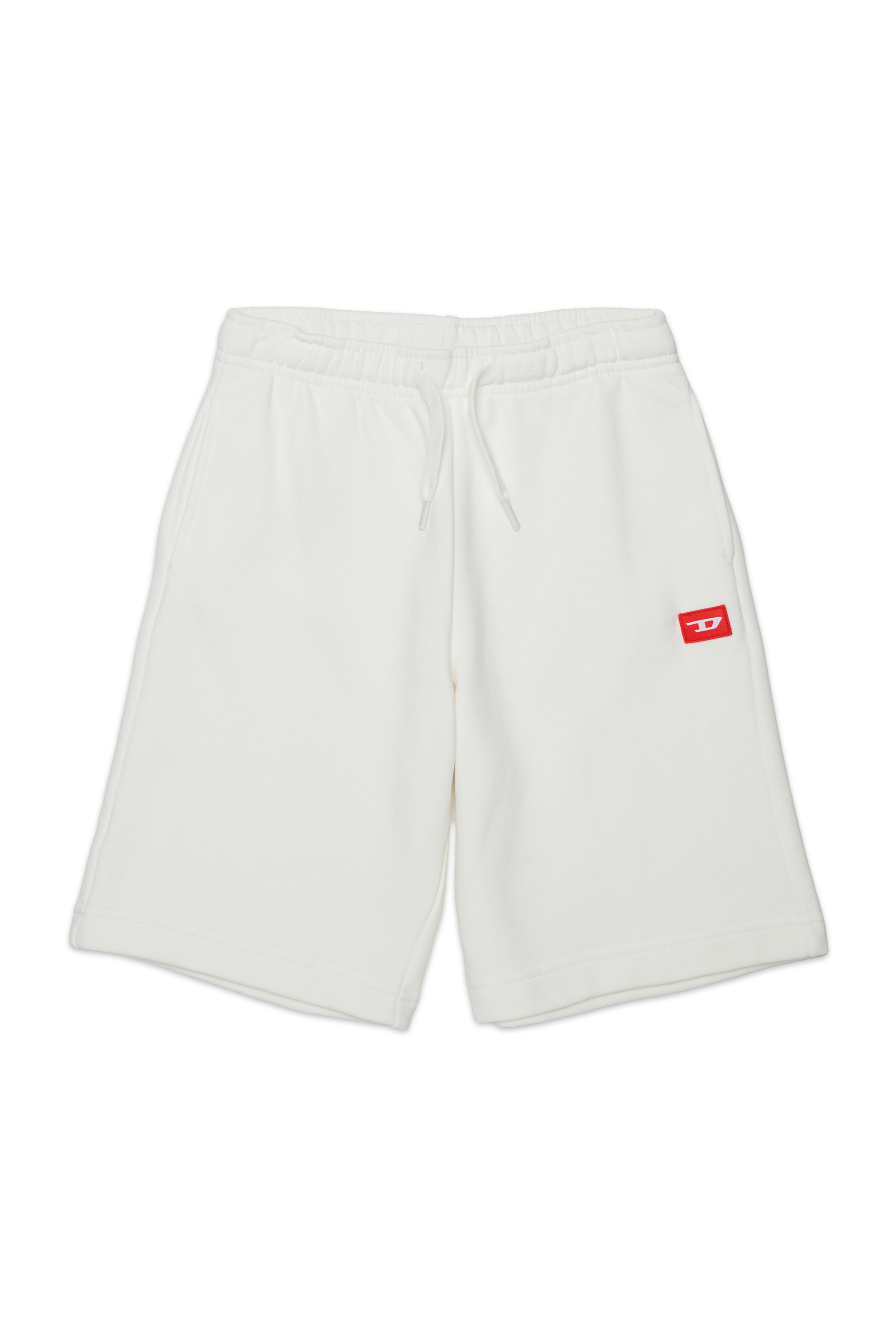 Diesel - PXGINSHORT, Unisex's Sweat shorts with logo patch in White - 1