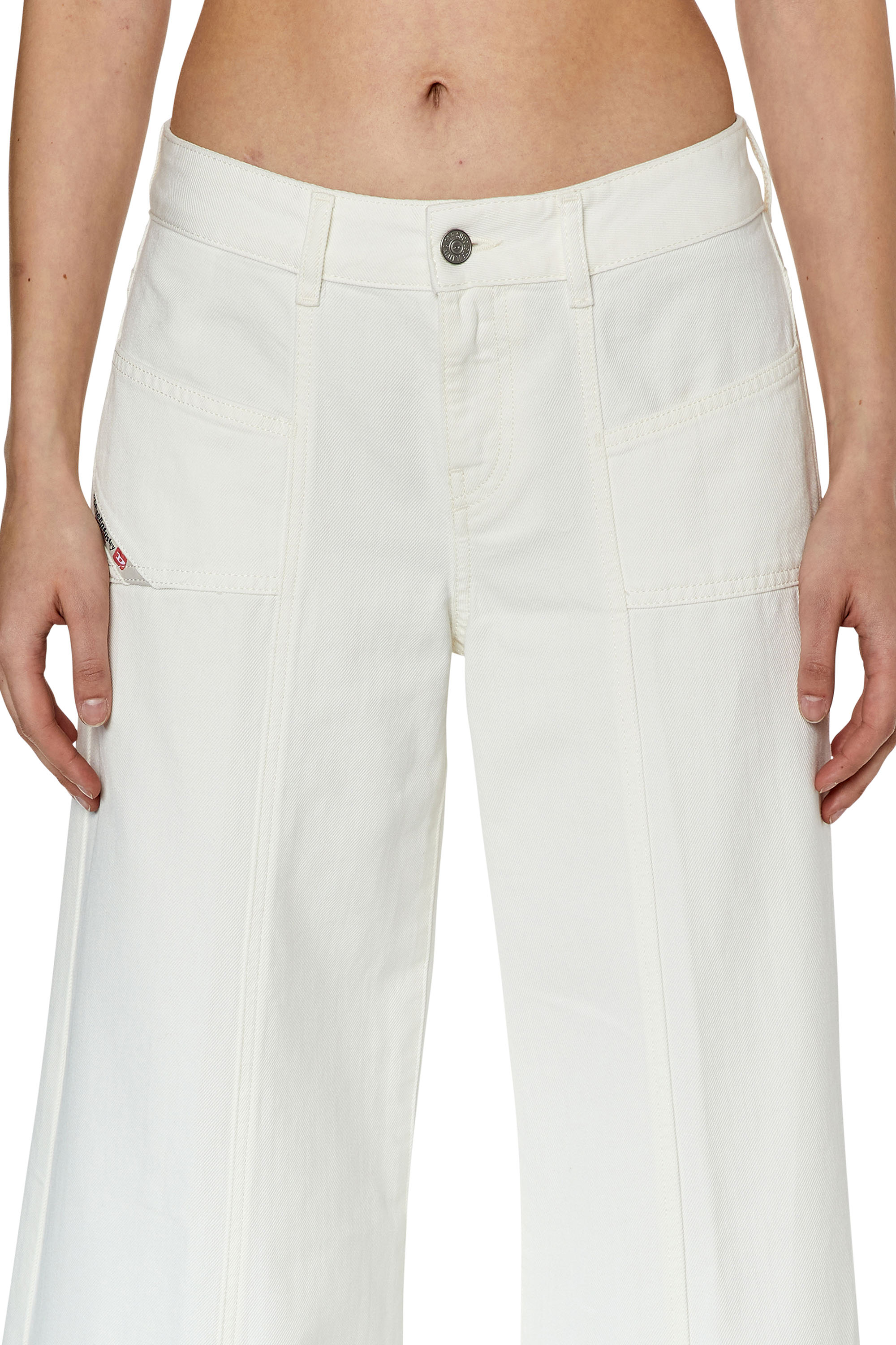 Diesel - D-Aki 068JQ Bootcut and Flare Jeans, White - Image 3