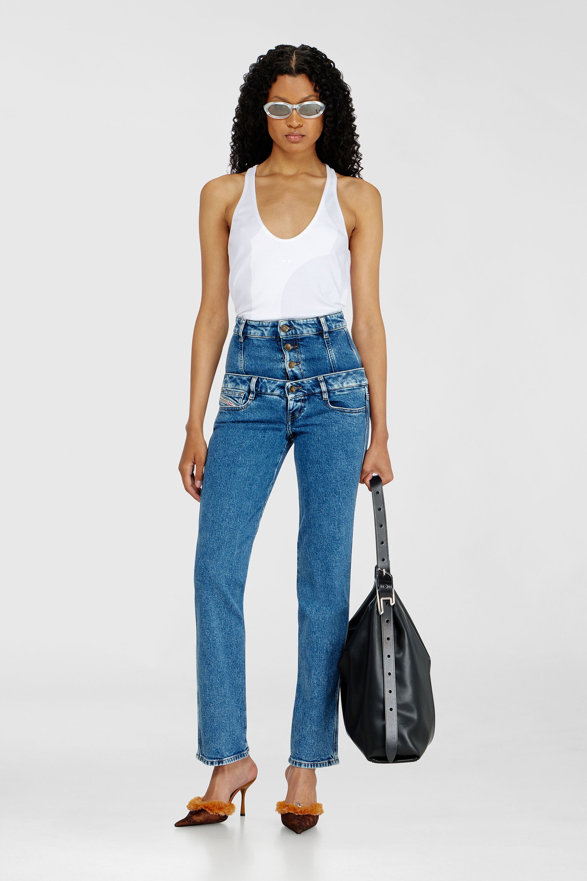 Diesel - Woman's Slim Jeans D-Fynora 007EU, Medium blue - 1